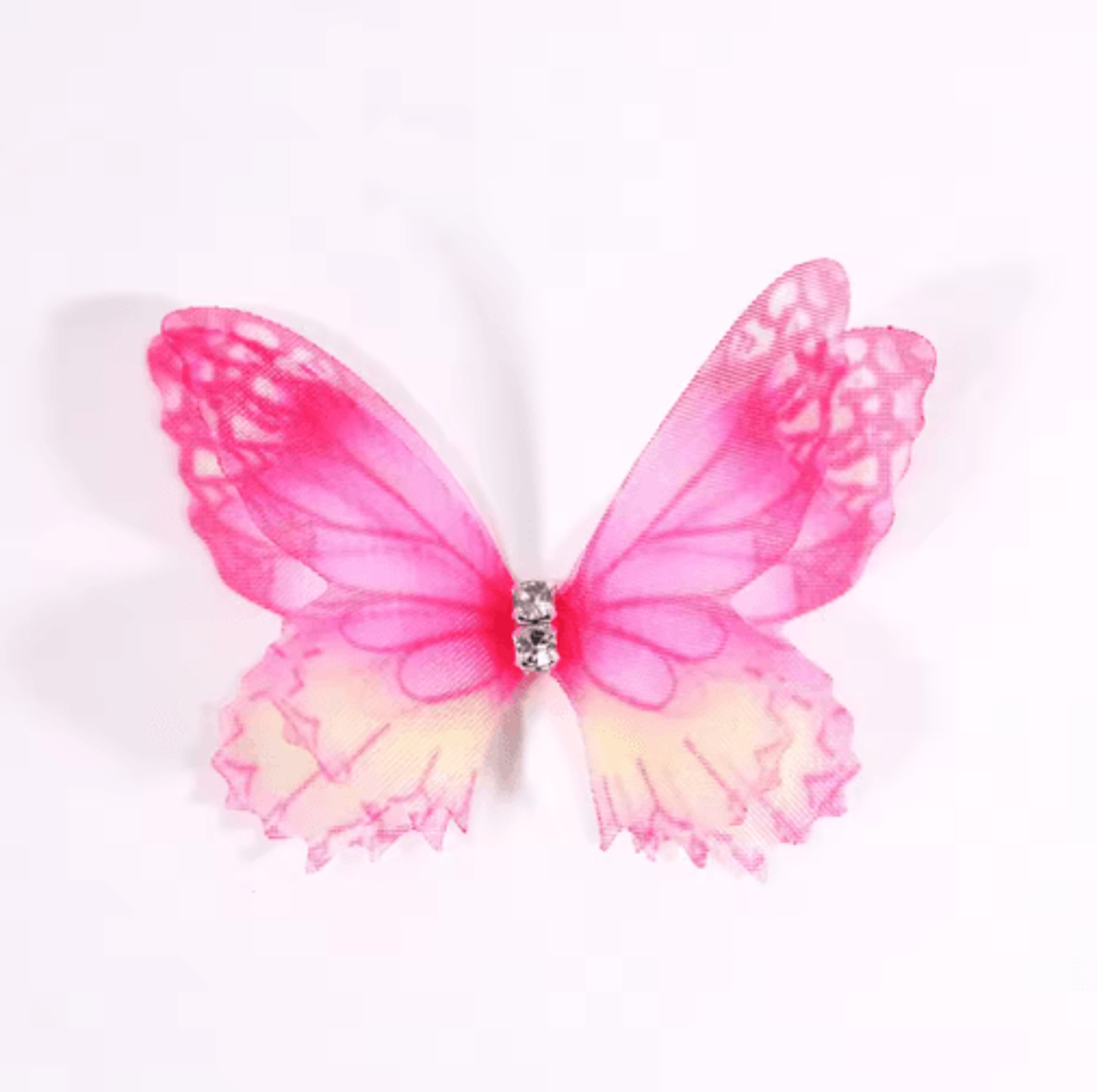 50Piece 3D Gradient Organza Butterfly Appliques 3