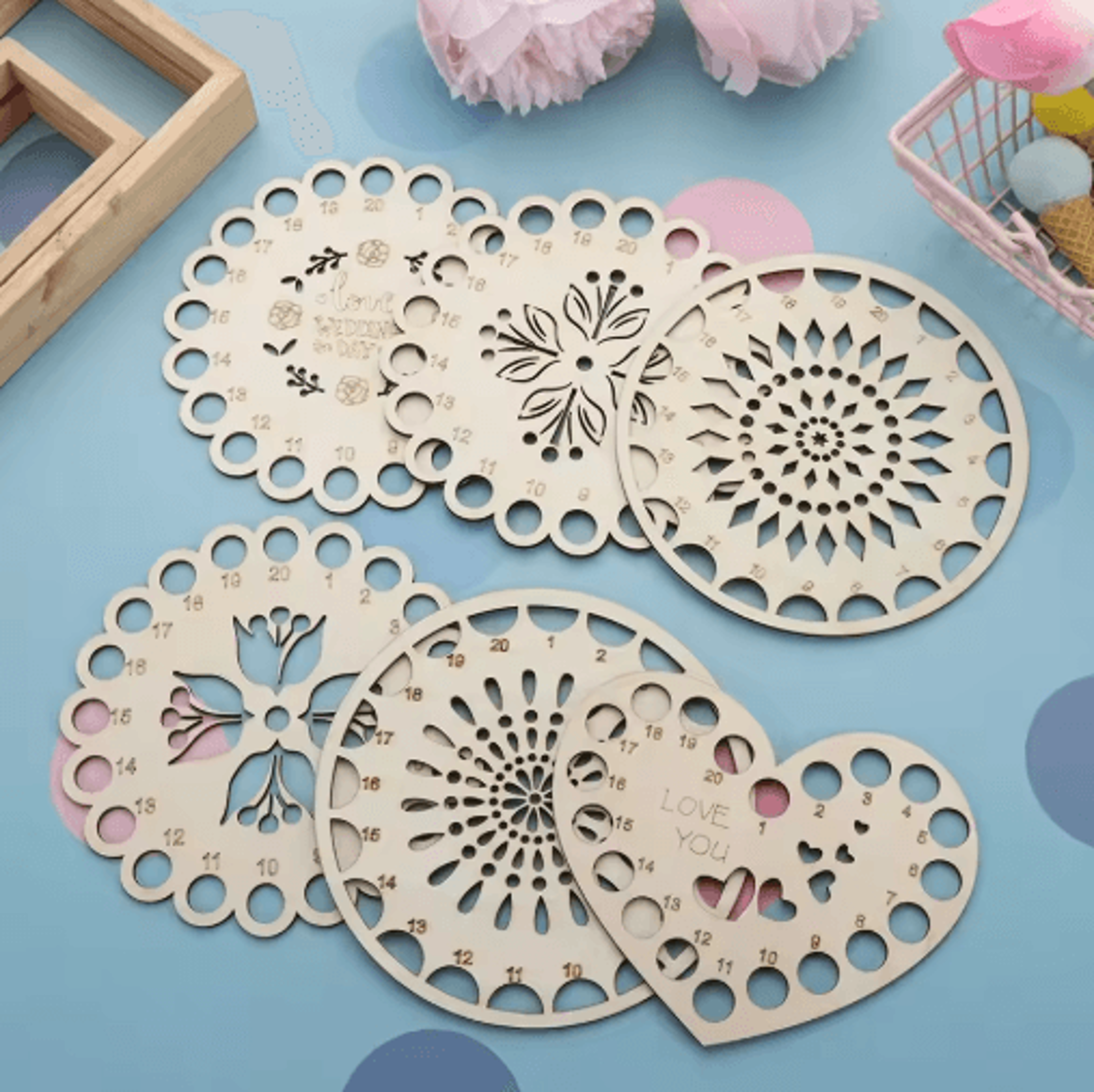 Wooden Embroidery Floss  Thread Organizer 0