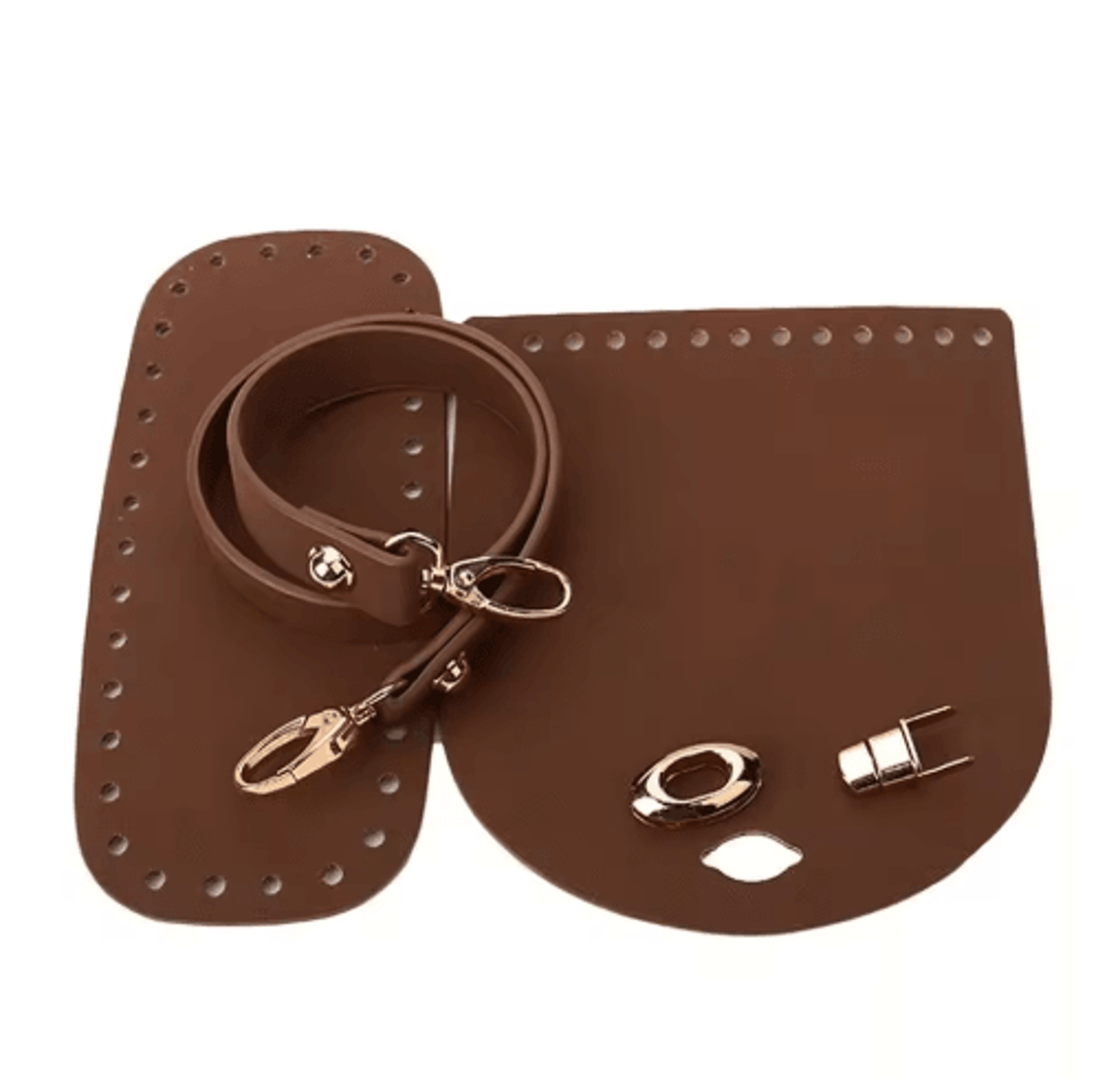 3Piece Faux Leather Crochet Bag Making Set 1