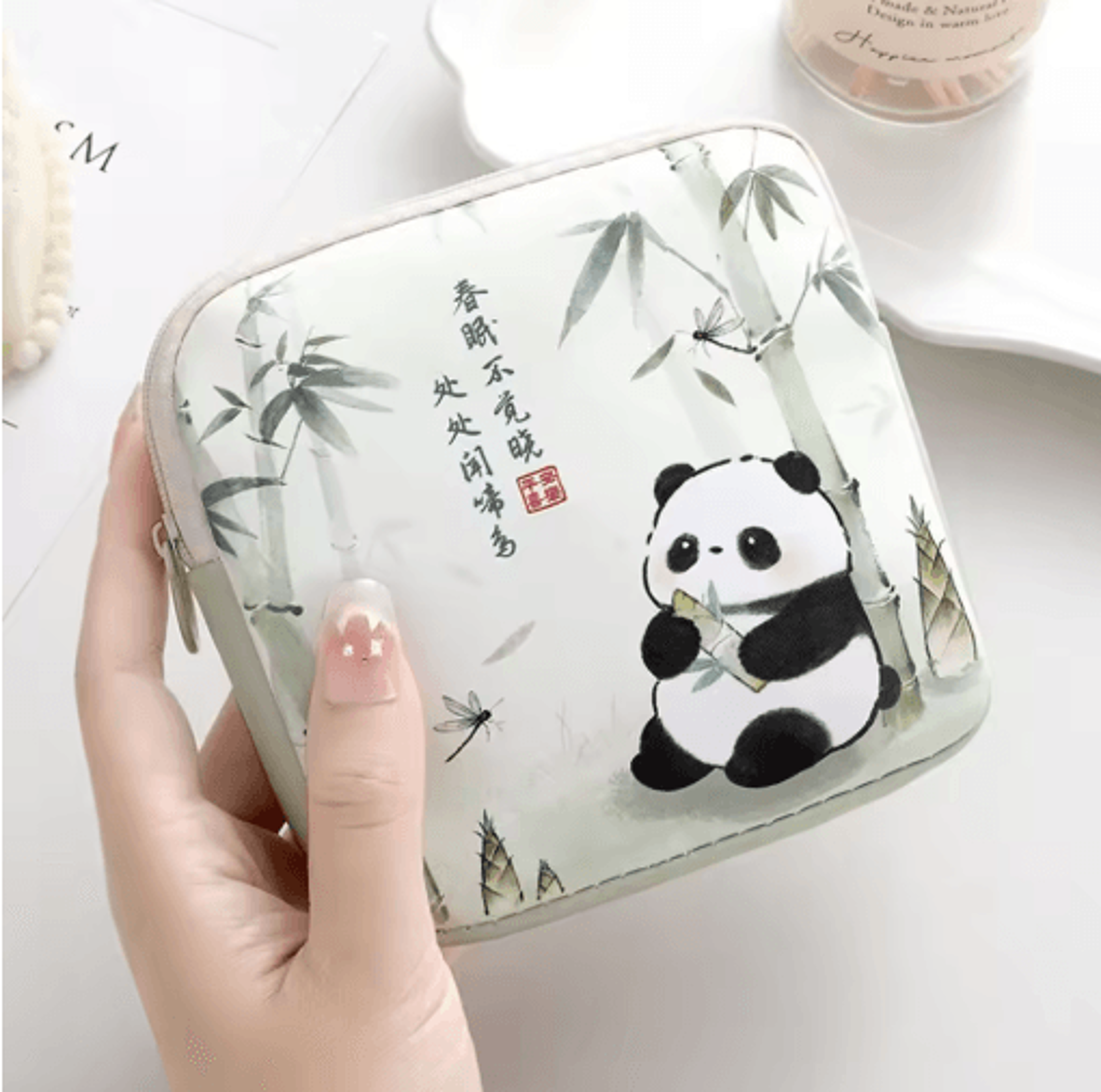 Cute Panda Sanitary Pad  Cosmetic Storage Pouch 4