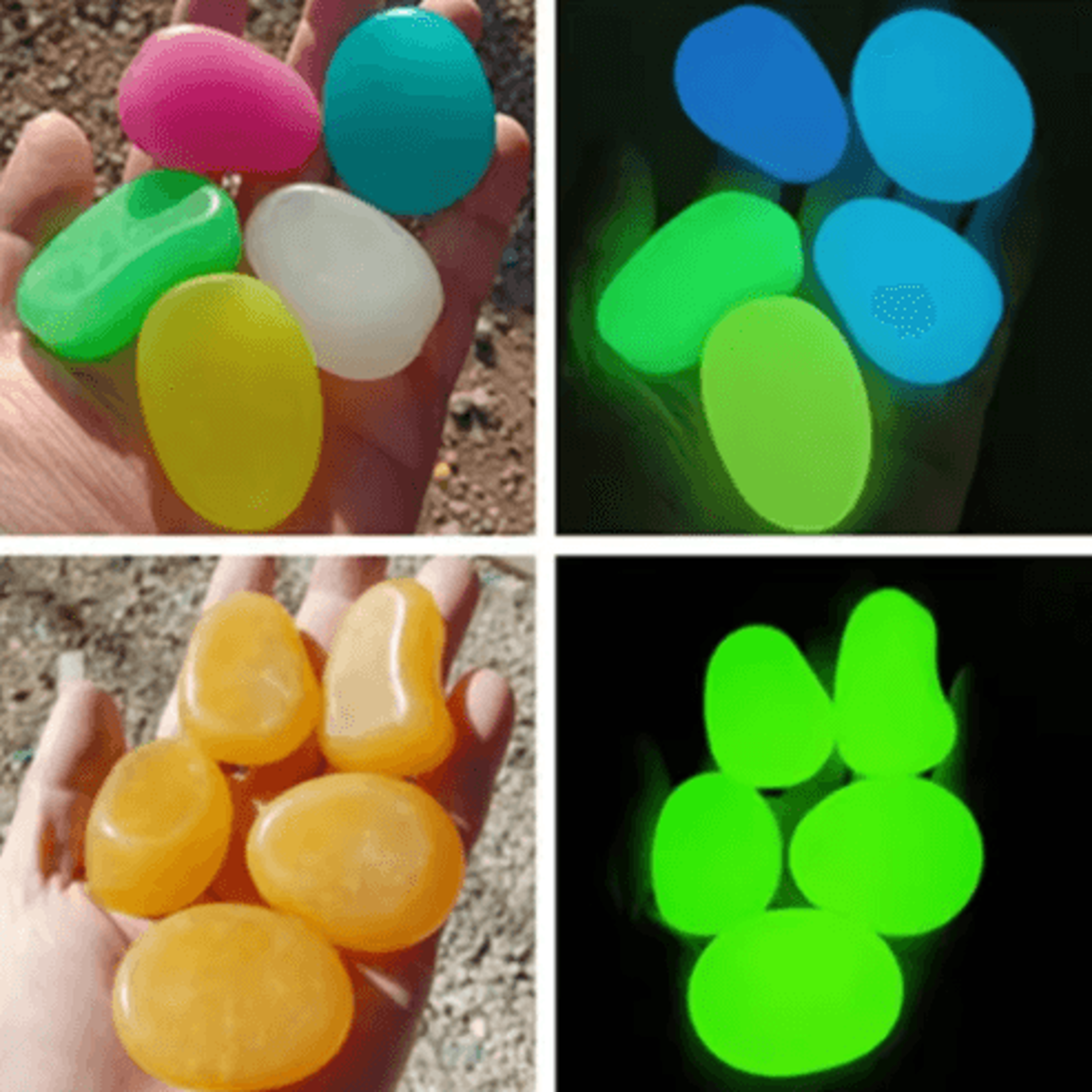 10Piece 45cm GlowintheDark Garden Pebbles 14