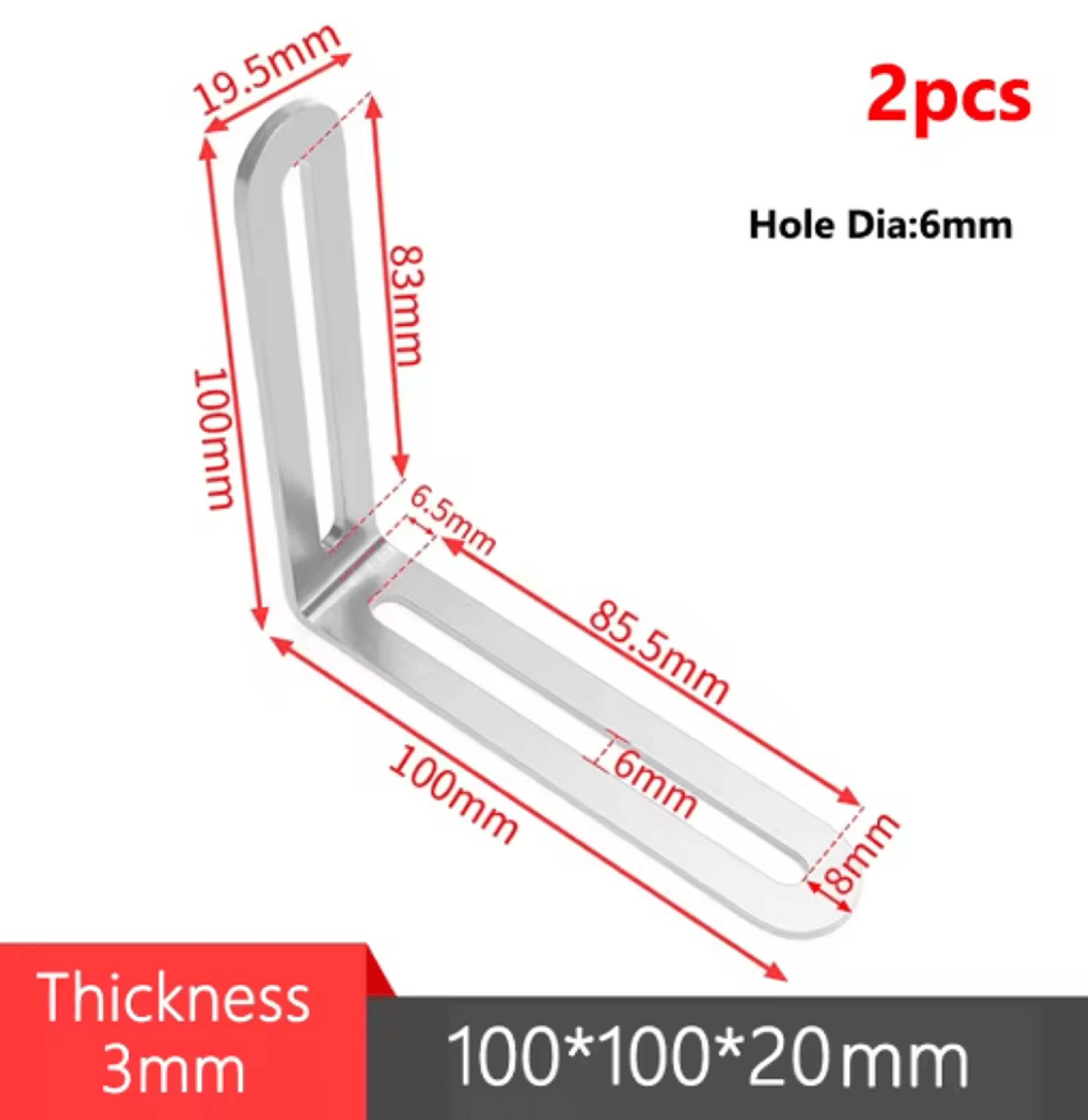 Stainless Steel 90 LShaped Corner Brackets 3