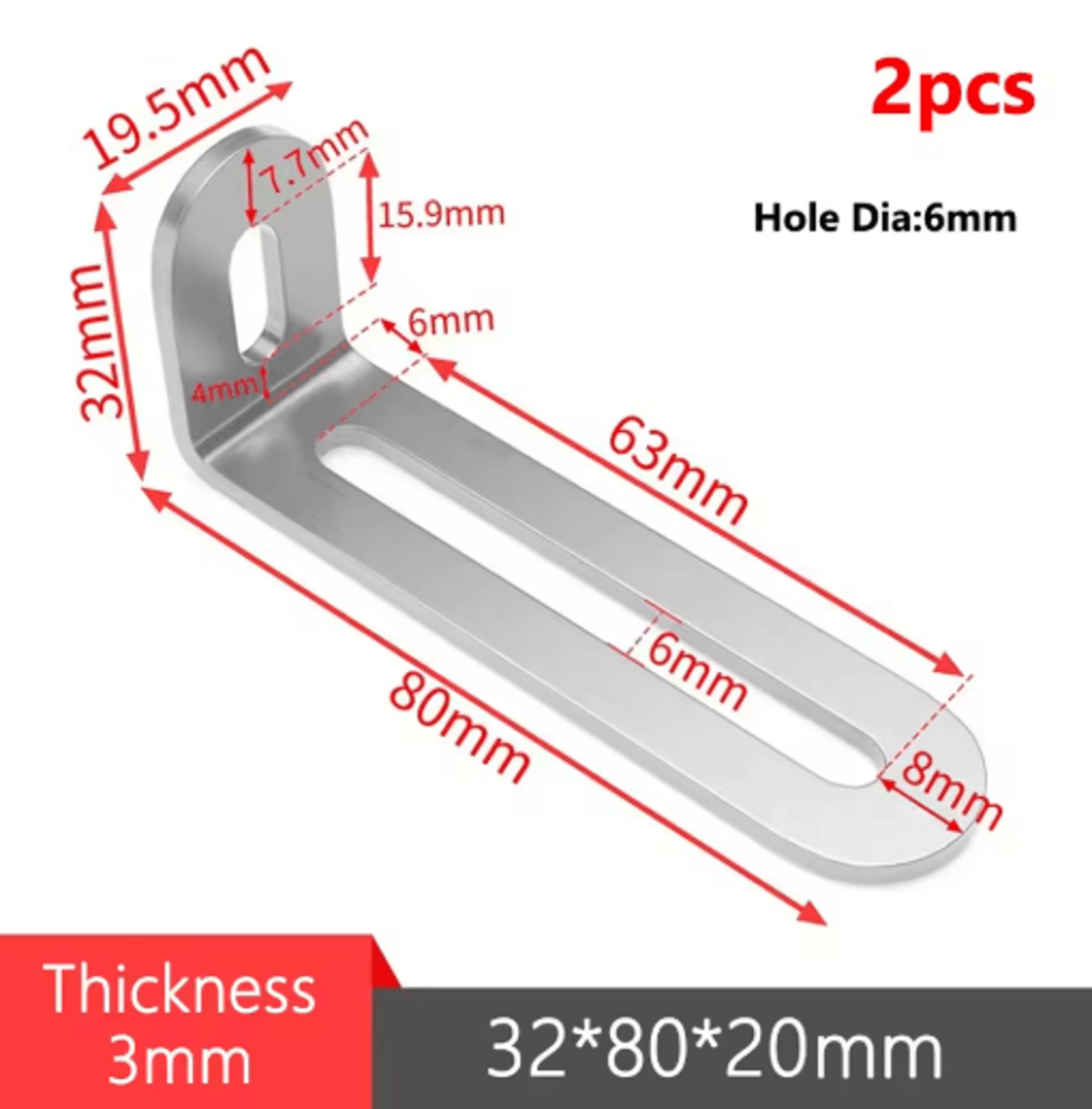 Stainless Steel 90 LShaped Corner Brackets 6