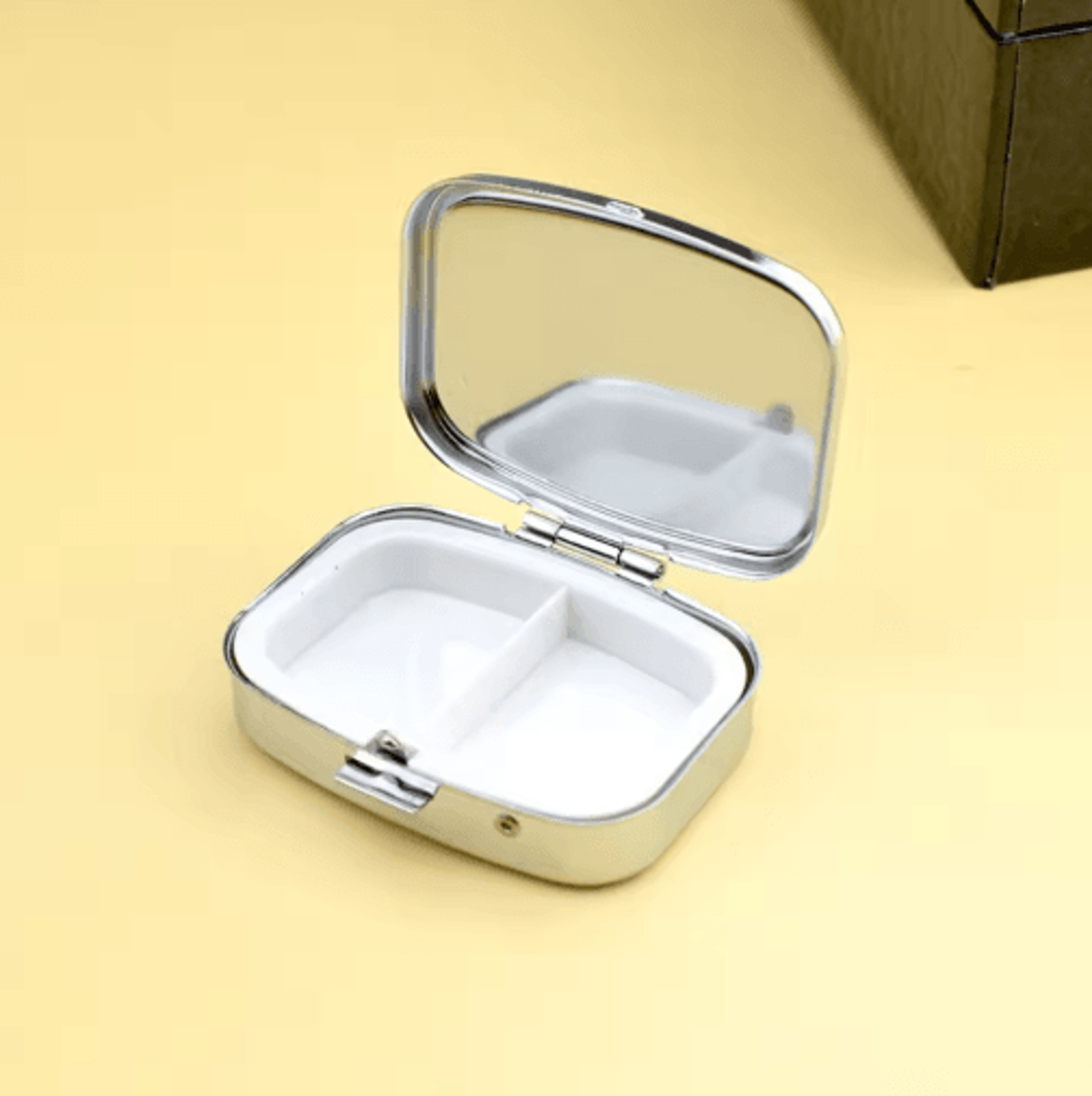 Portable Metal Round Pill  Small Jewelry Case 3