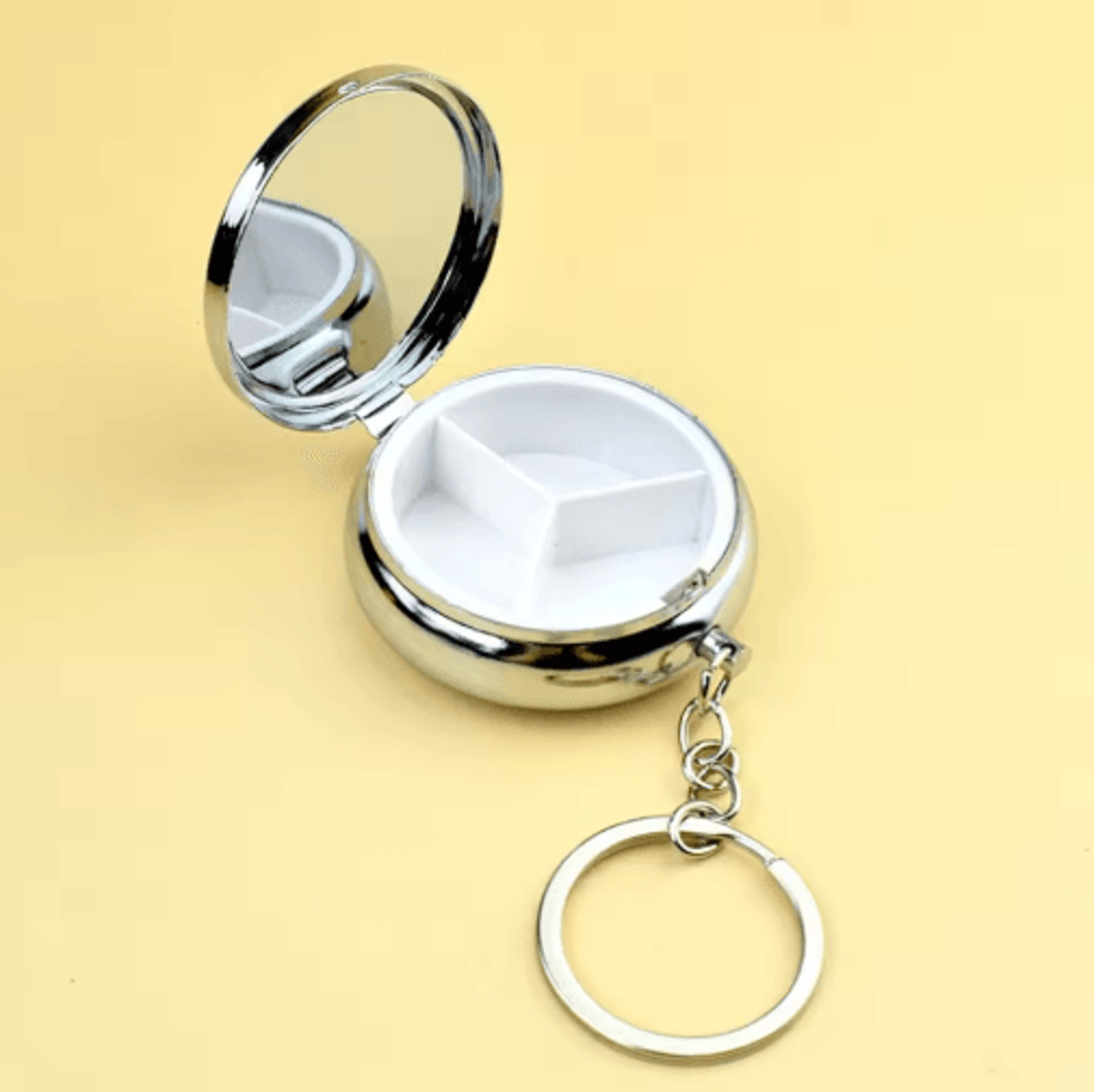 Portable Metal Round Pill  Small Jewelry Case 2