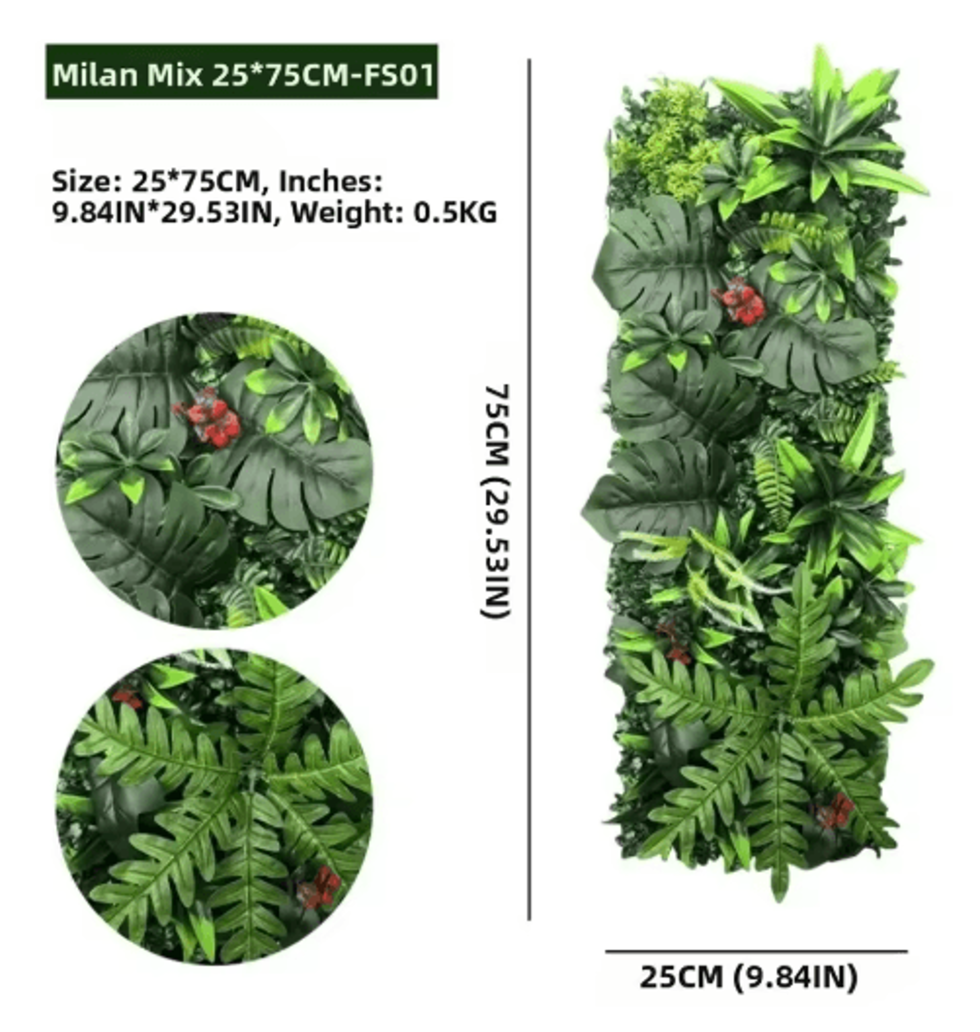 Realistic Artificial Ivy  Grass Wall Greenery Panel 6