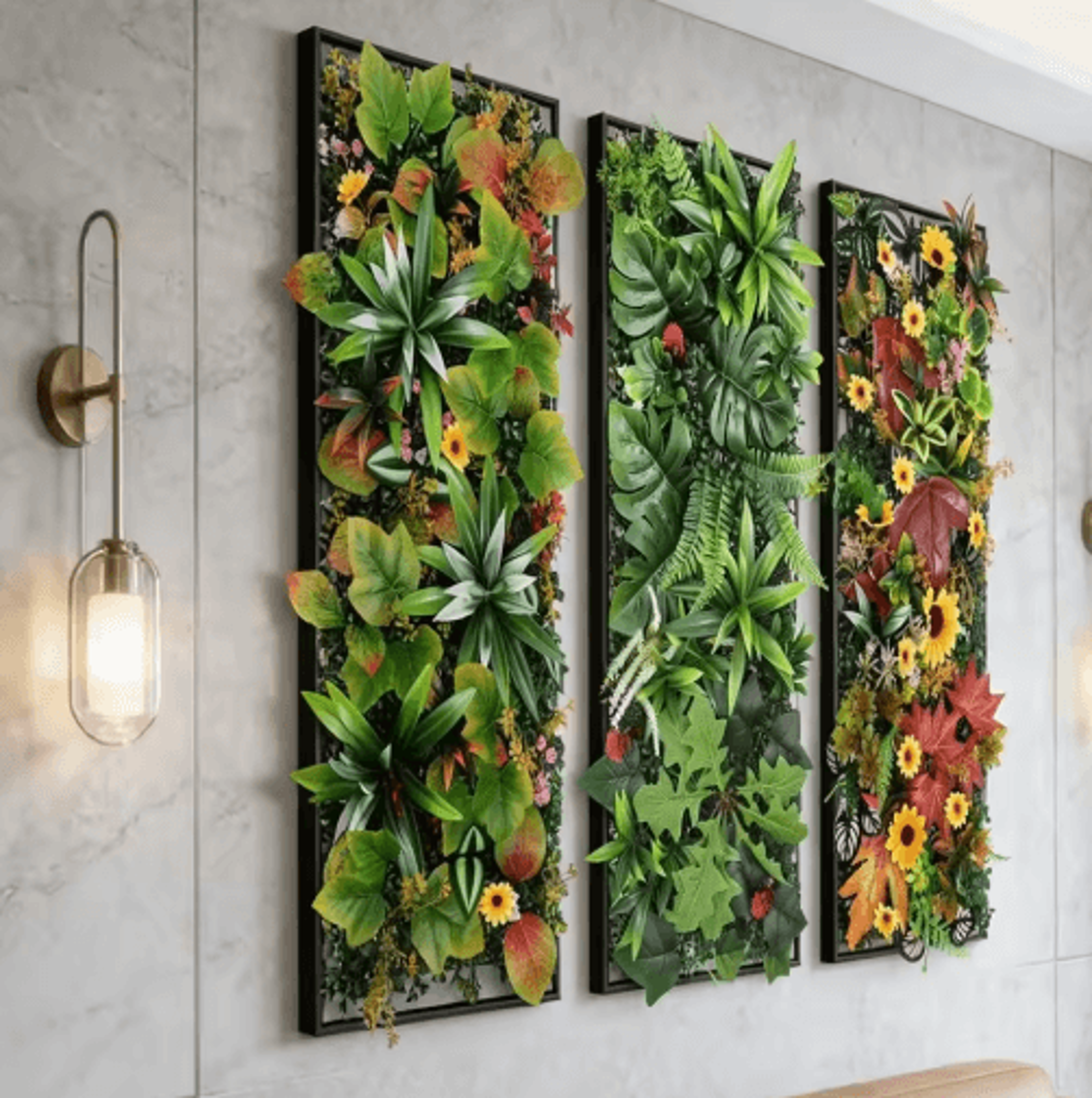 Realistic Artificial Ivy  Grass Wall Greenery Panel 13