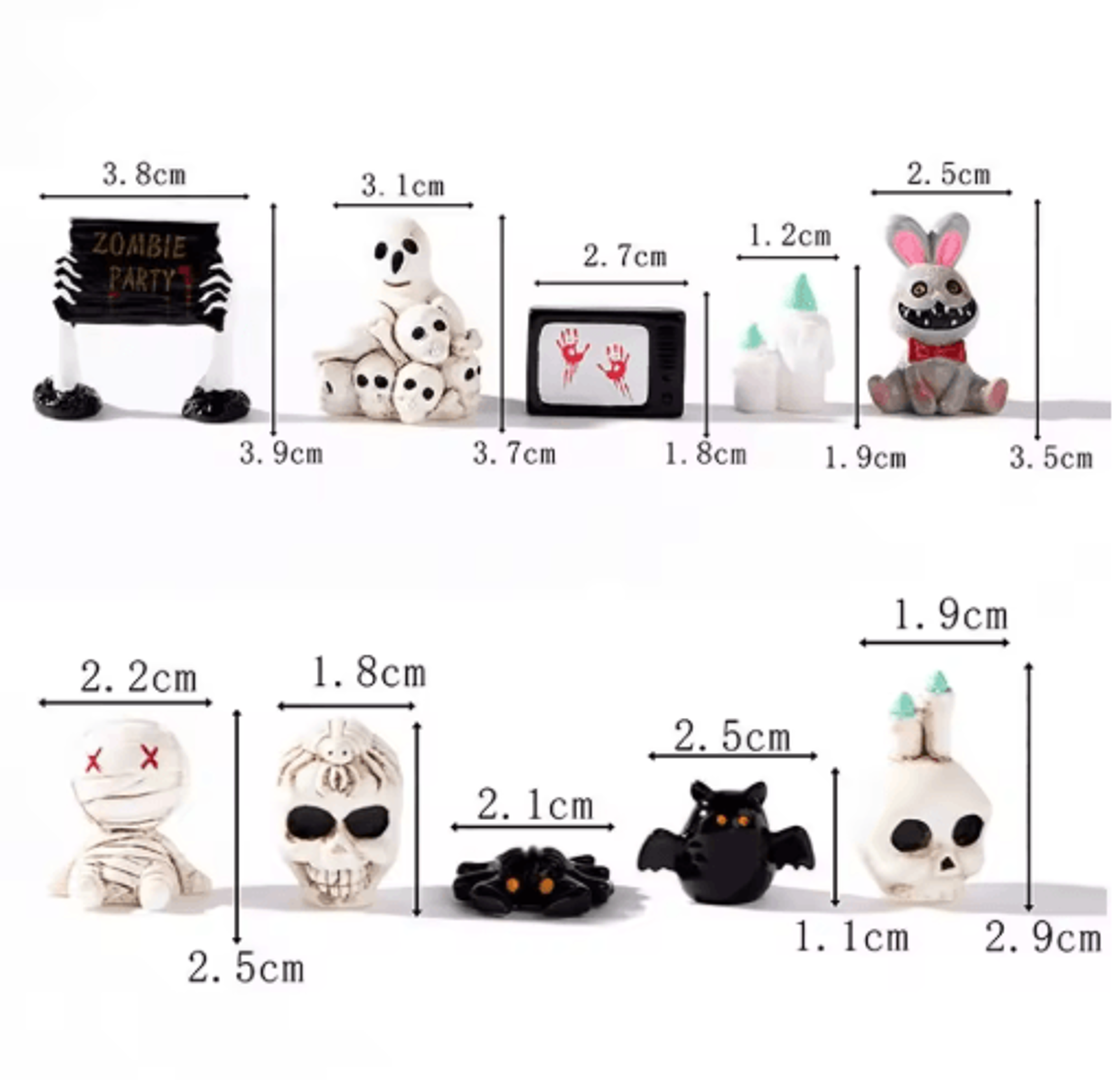 Mini Halloween Resin Figurines For Car  Desktop Decor 9