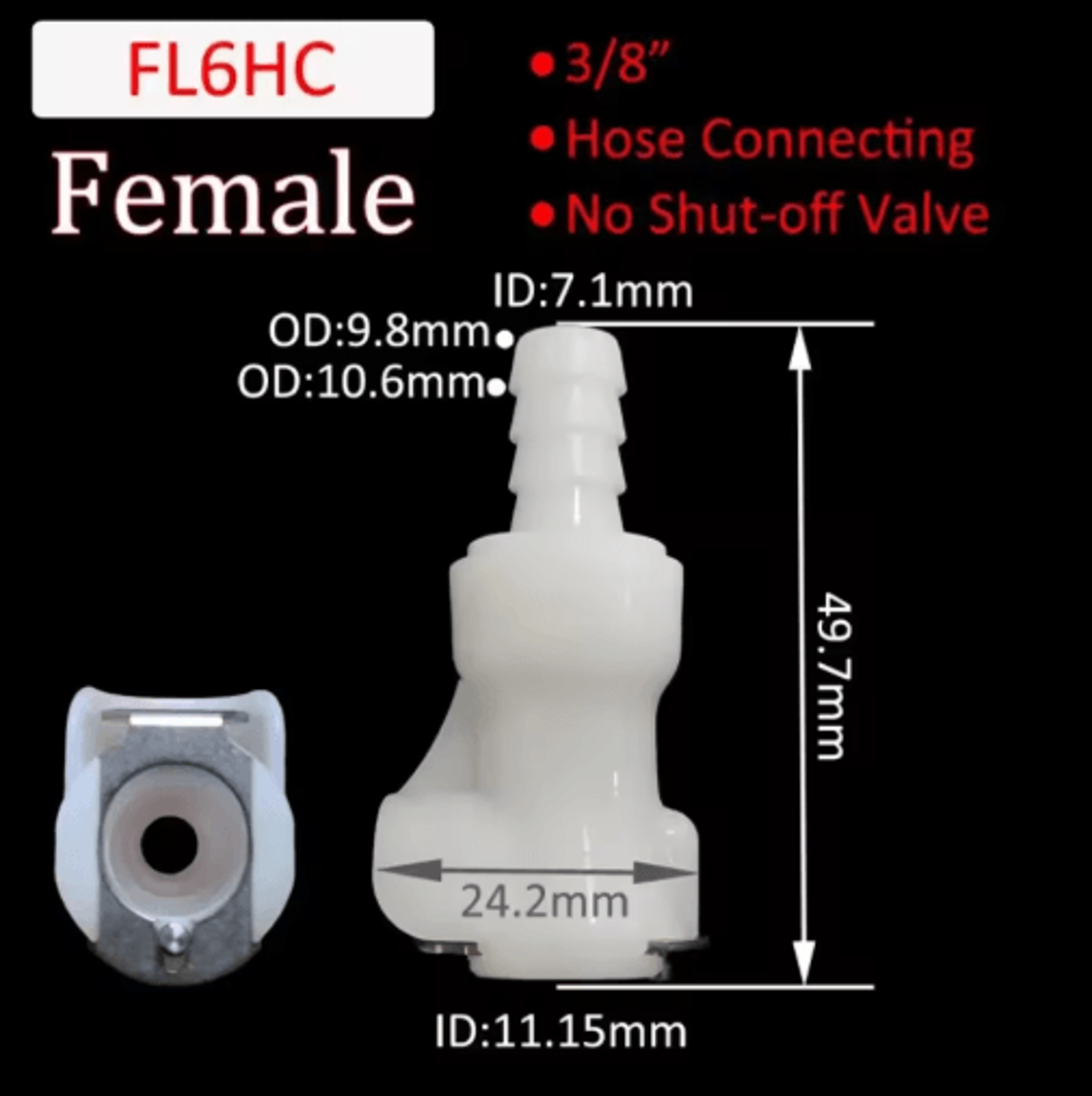 LSeries Valved Quick Disconnect Hose Coupler 4