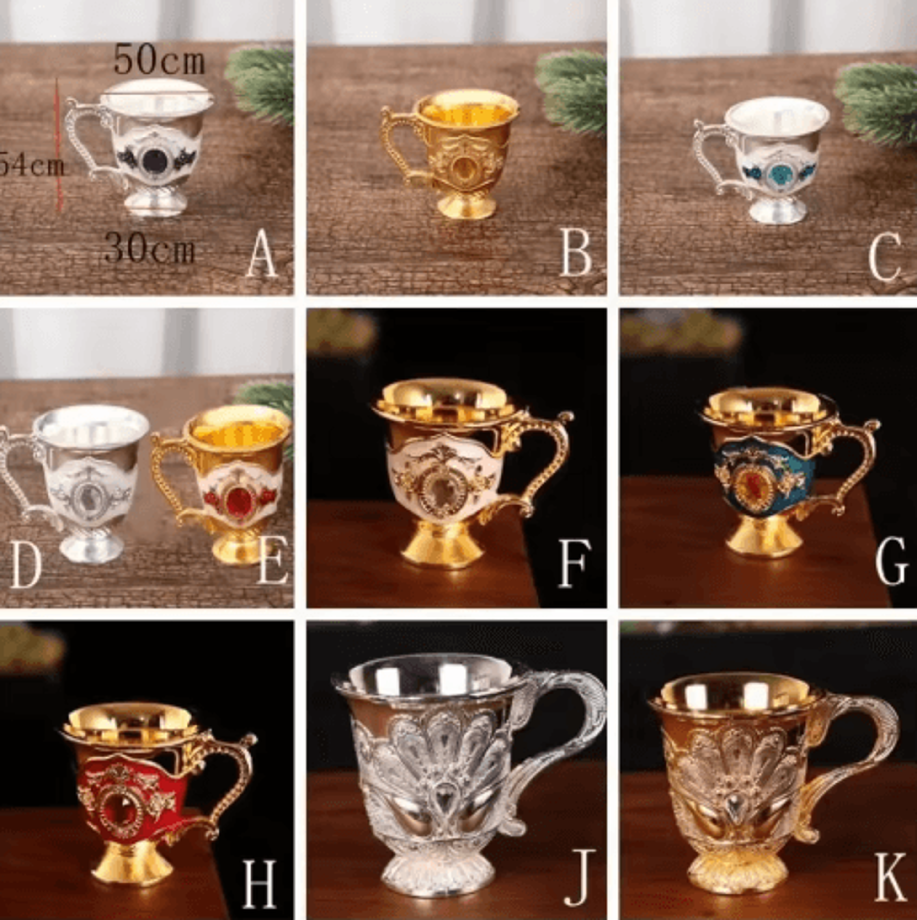 EuropeanStyle Metal Goblet With Handle 12