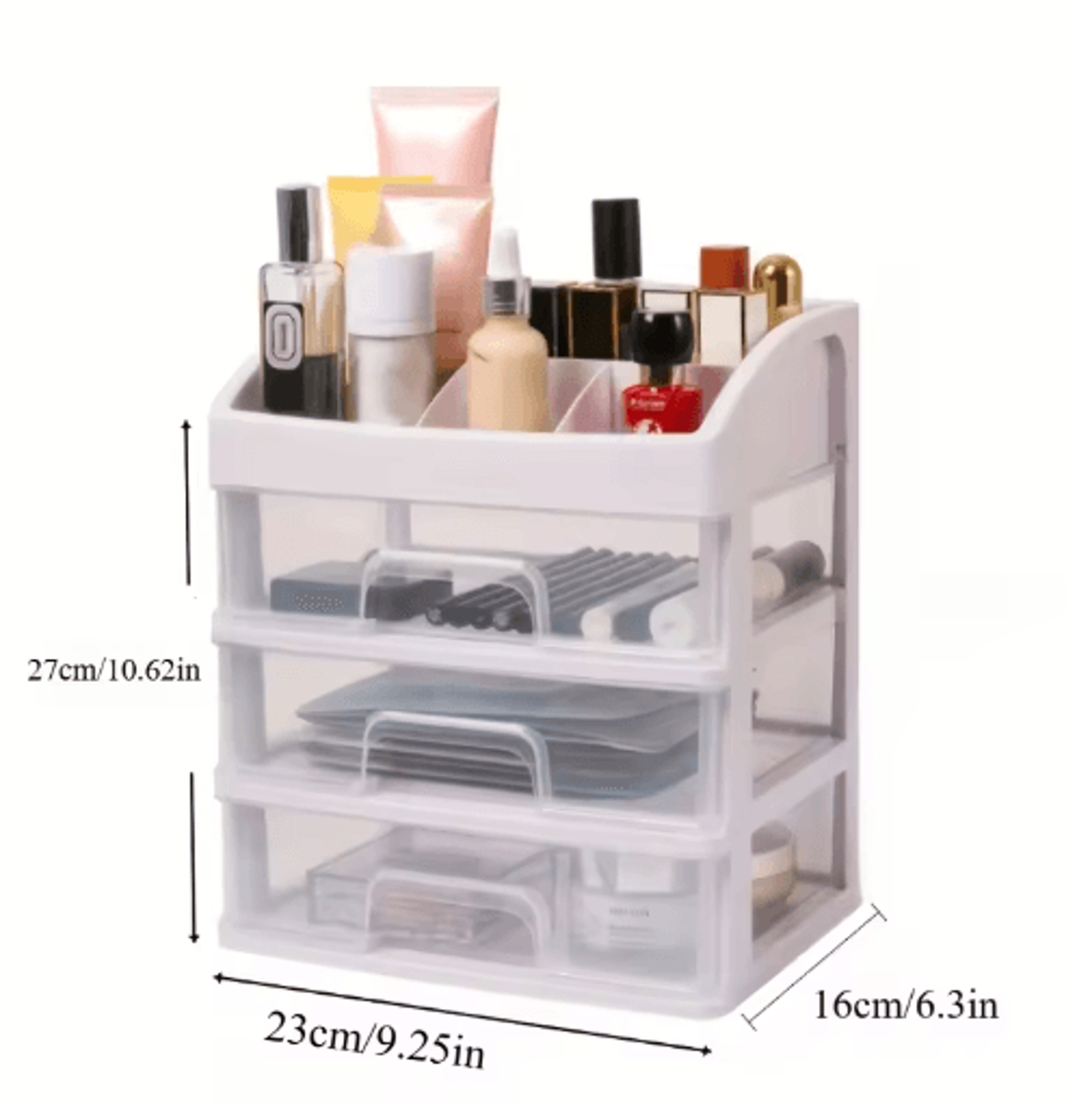 MultiLayer Desktop Storage Box With Transparent Drawers 4