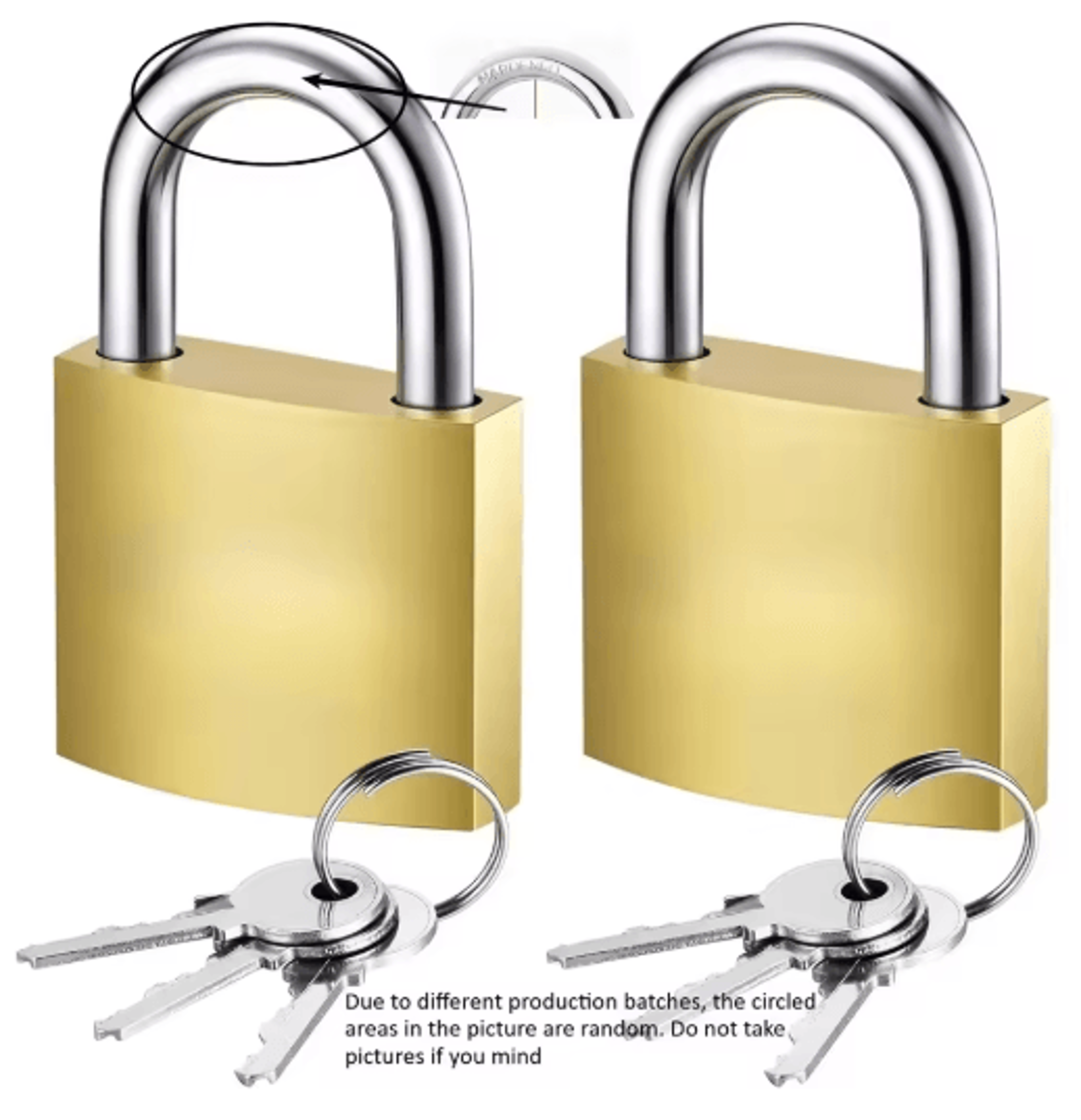 32mm HeavyDuty Keyed Padlock With Keys 1