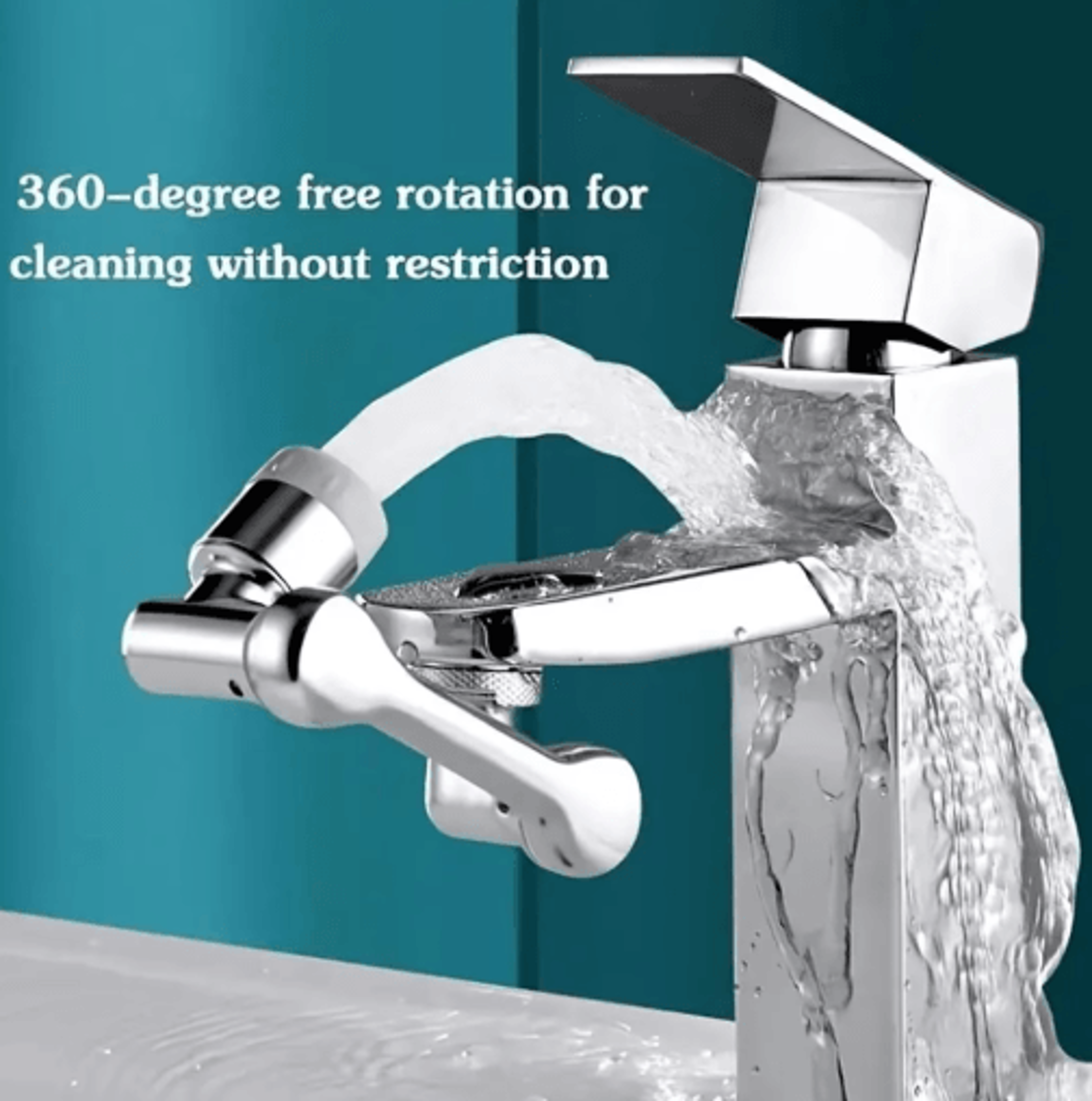 360 Rotating Foldable Faucet Extender Spray Head 2