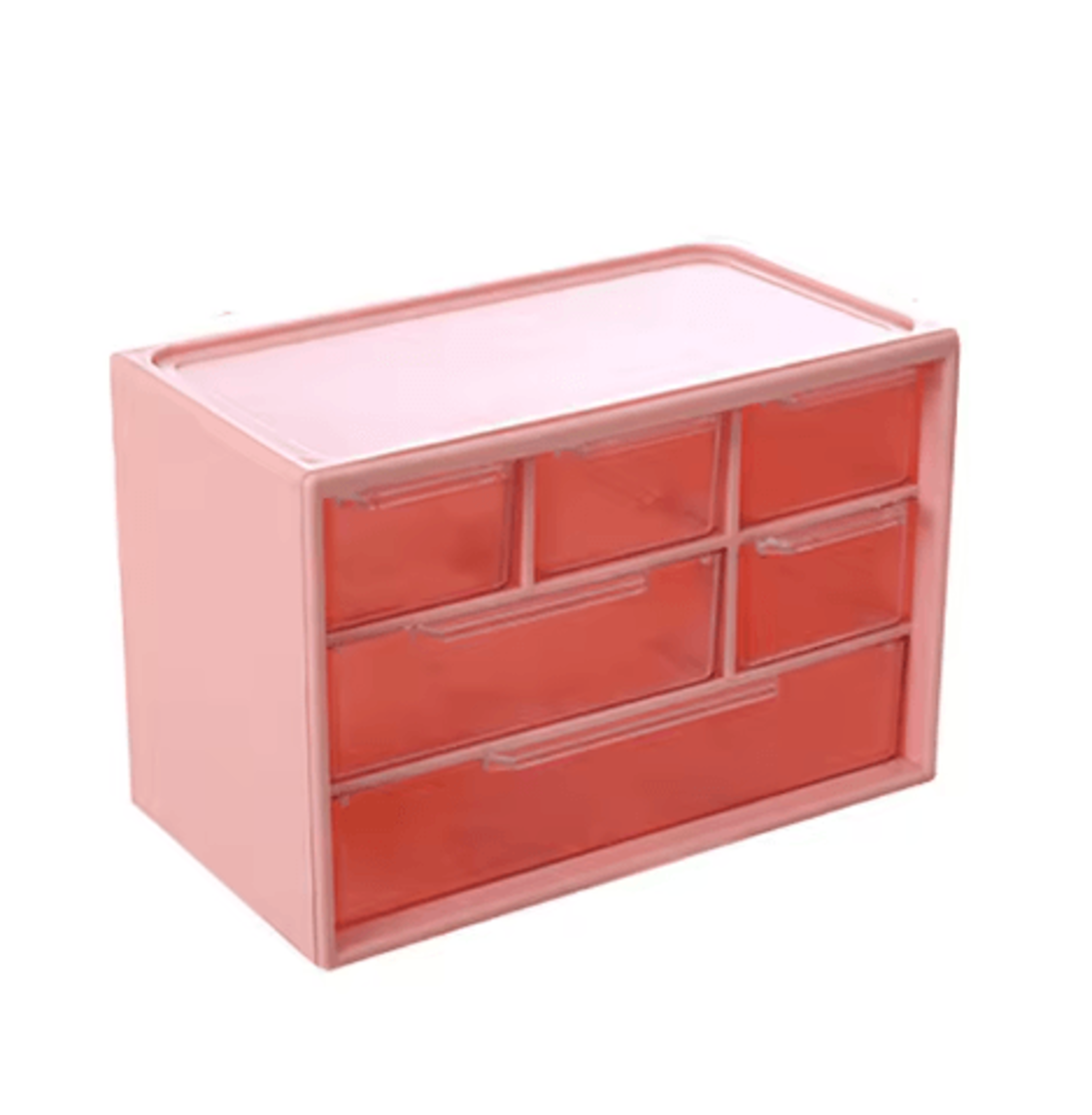 Clear Mini Desktop Storage Box With Drawer 1