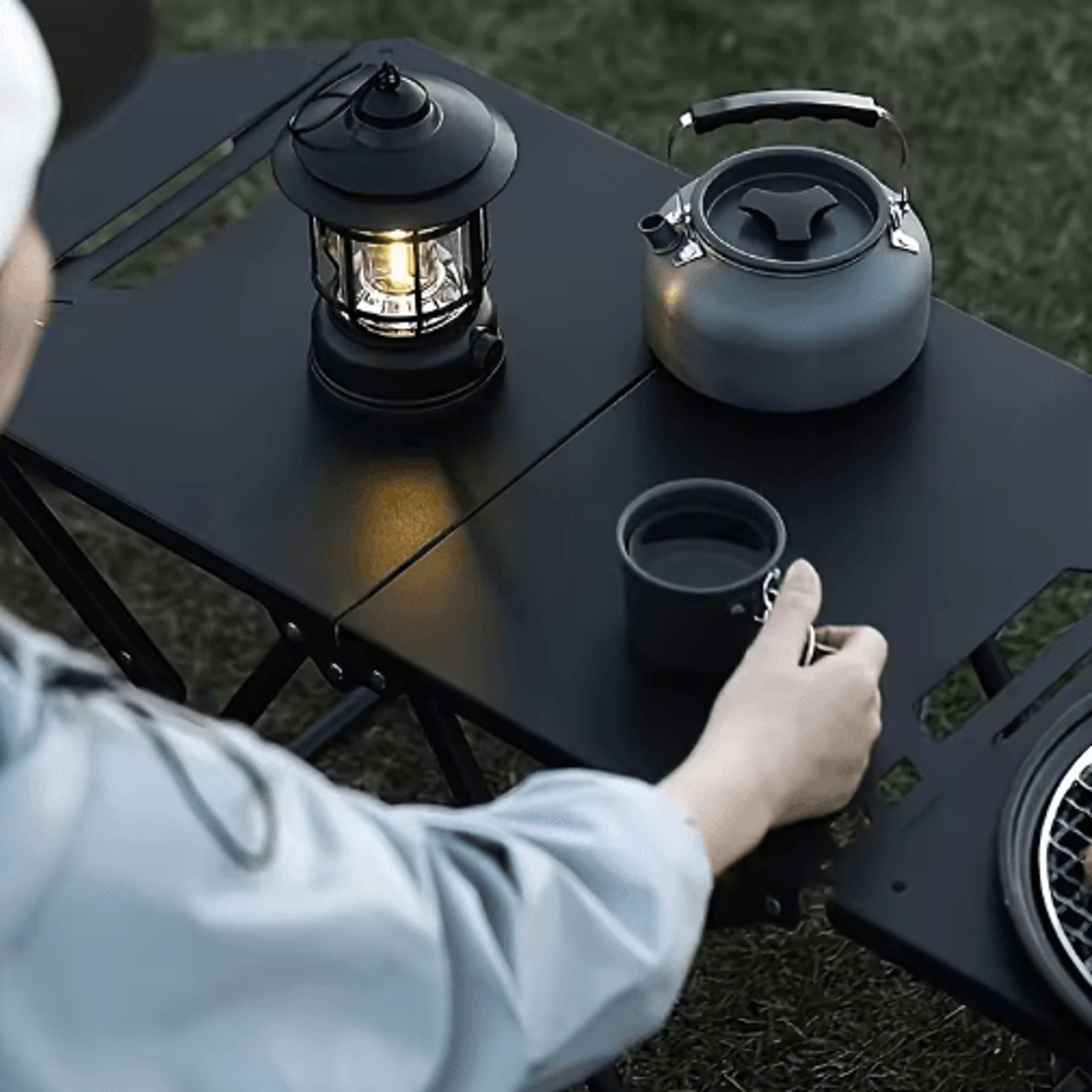 Portable Foldable Carbon Steel Camping Table 4