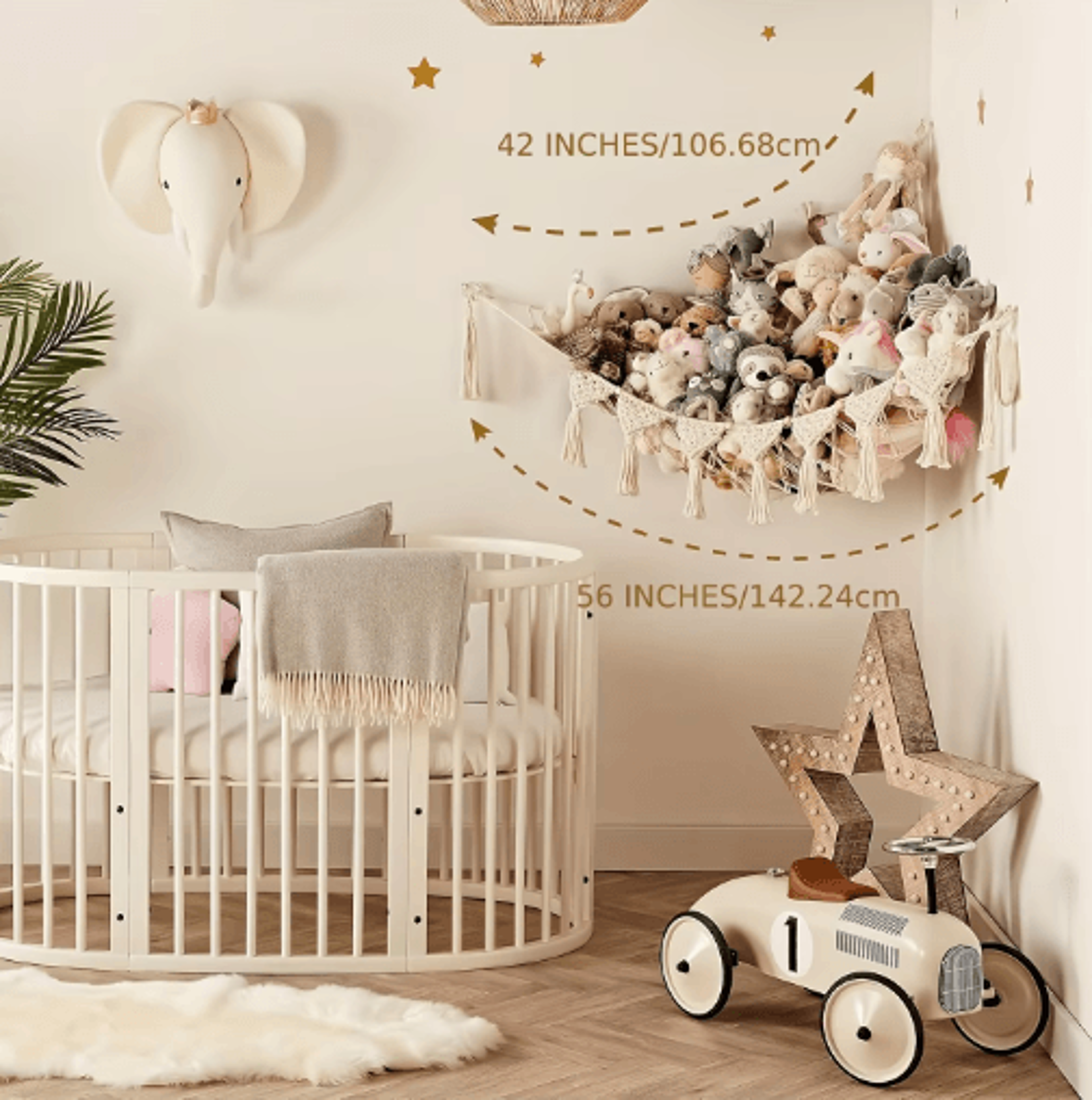 Hanging Stuffed Animal Storage Hammock 6