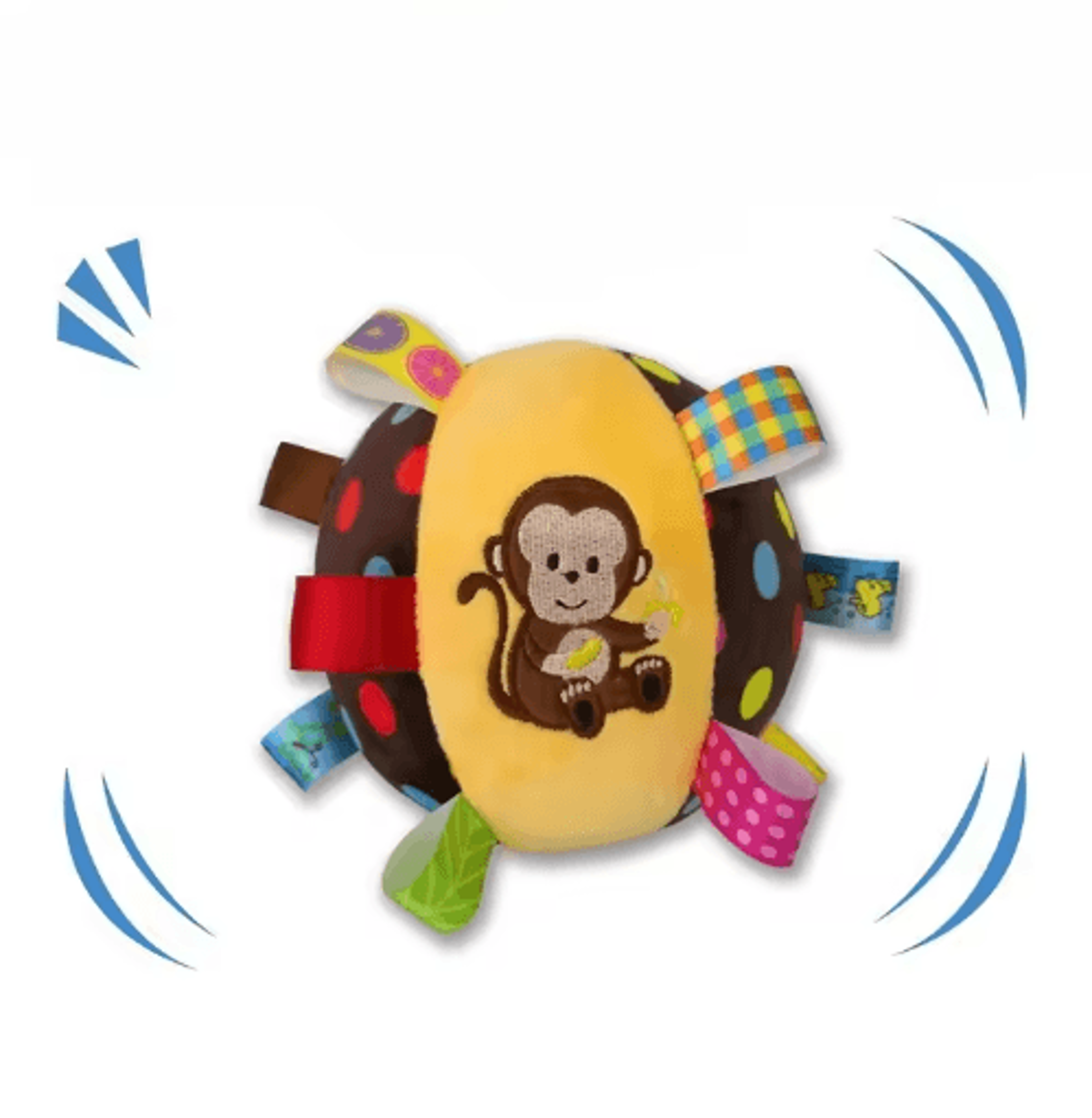 Interactive Dog Ball Toy With Plush Handle  Bell 2