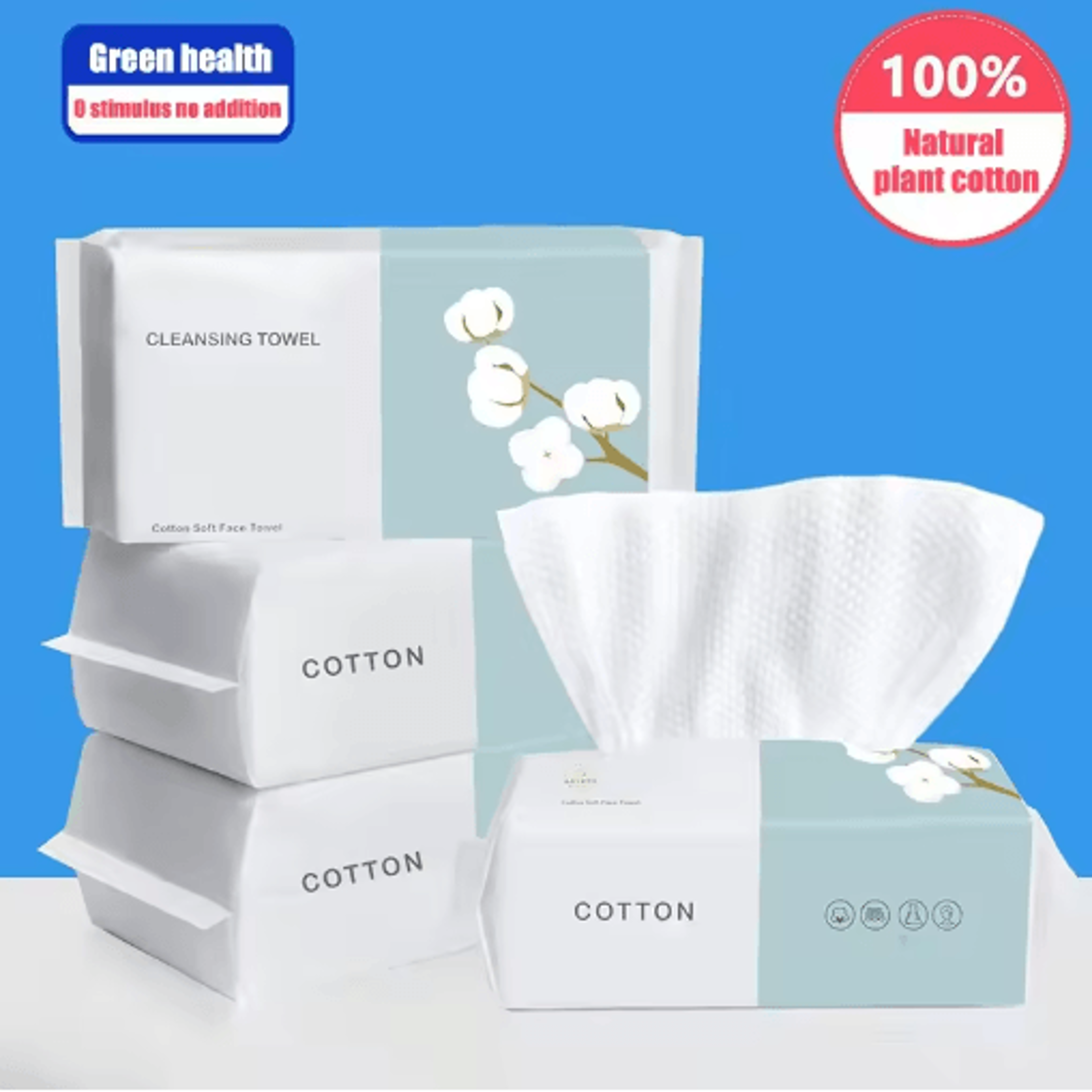 100Piece Disposable Facial Cleansing Towels 0