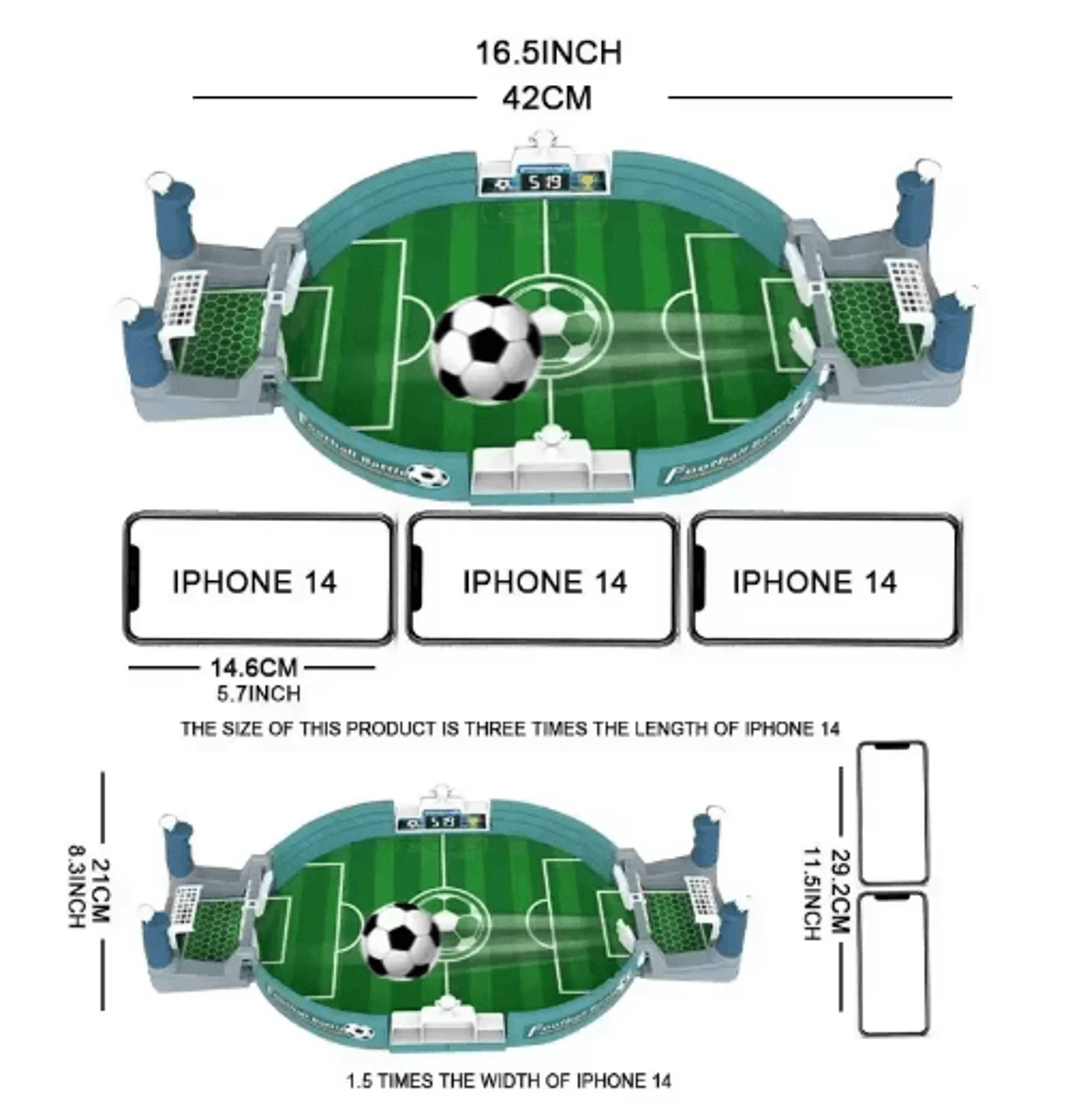 TwoPlayer Tabletop Soccer Game  Mini Foosball Set For Kids Indoor Play 2