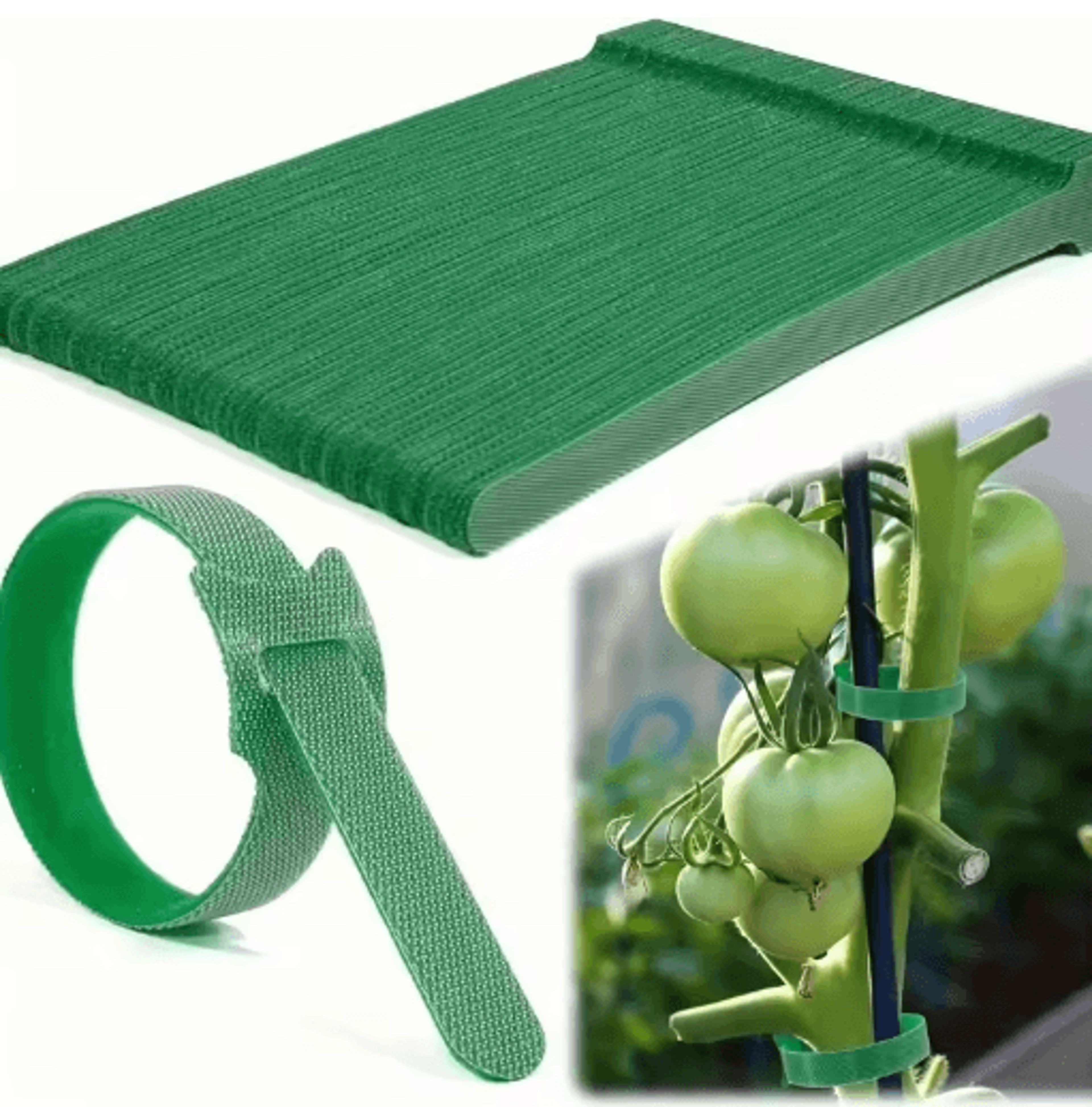 100Pcs Reusable Adjustable Plant Ties  6Inch Nylon Hook  Loop Garden Supports 1