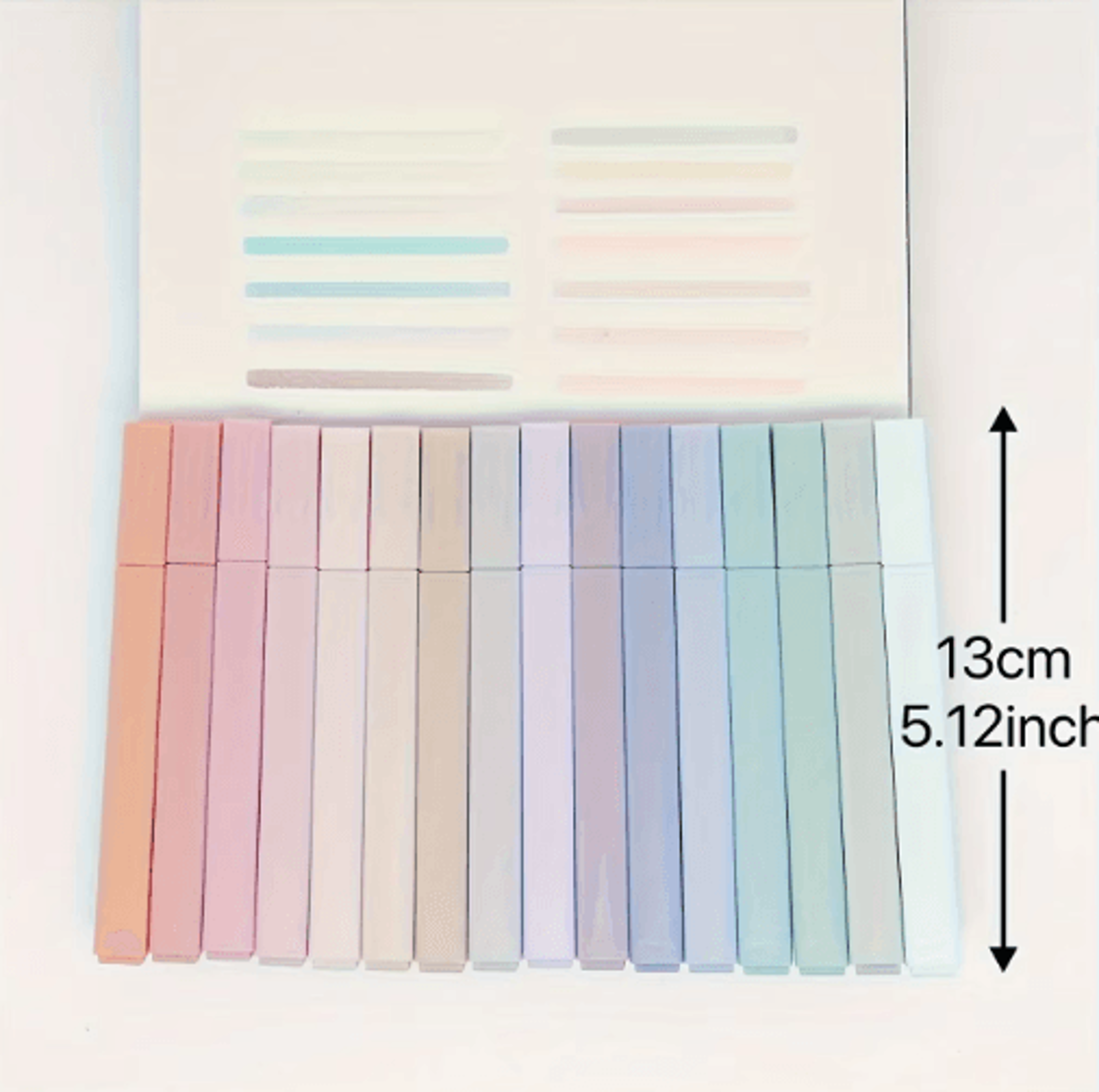 12Pcs Square Highlighter Markers  Colorful Journaling  School Stationery Set 5