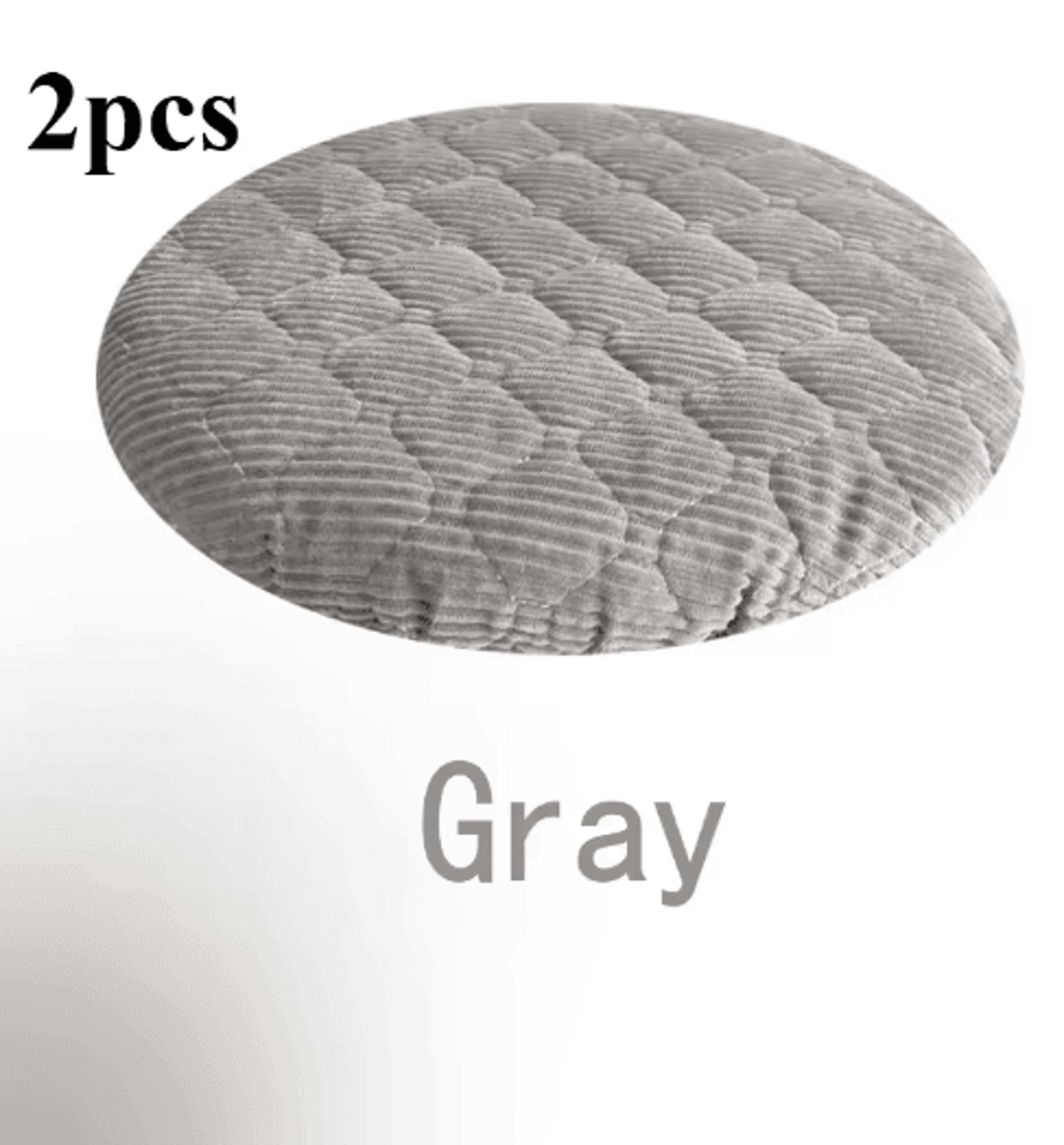 2Pcs Thick Soft Round Stool Covers  Elastic Washable Seat Cushions For 2530cm Stools 1
