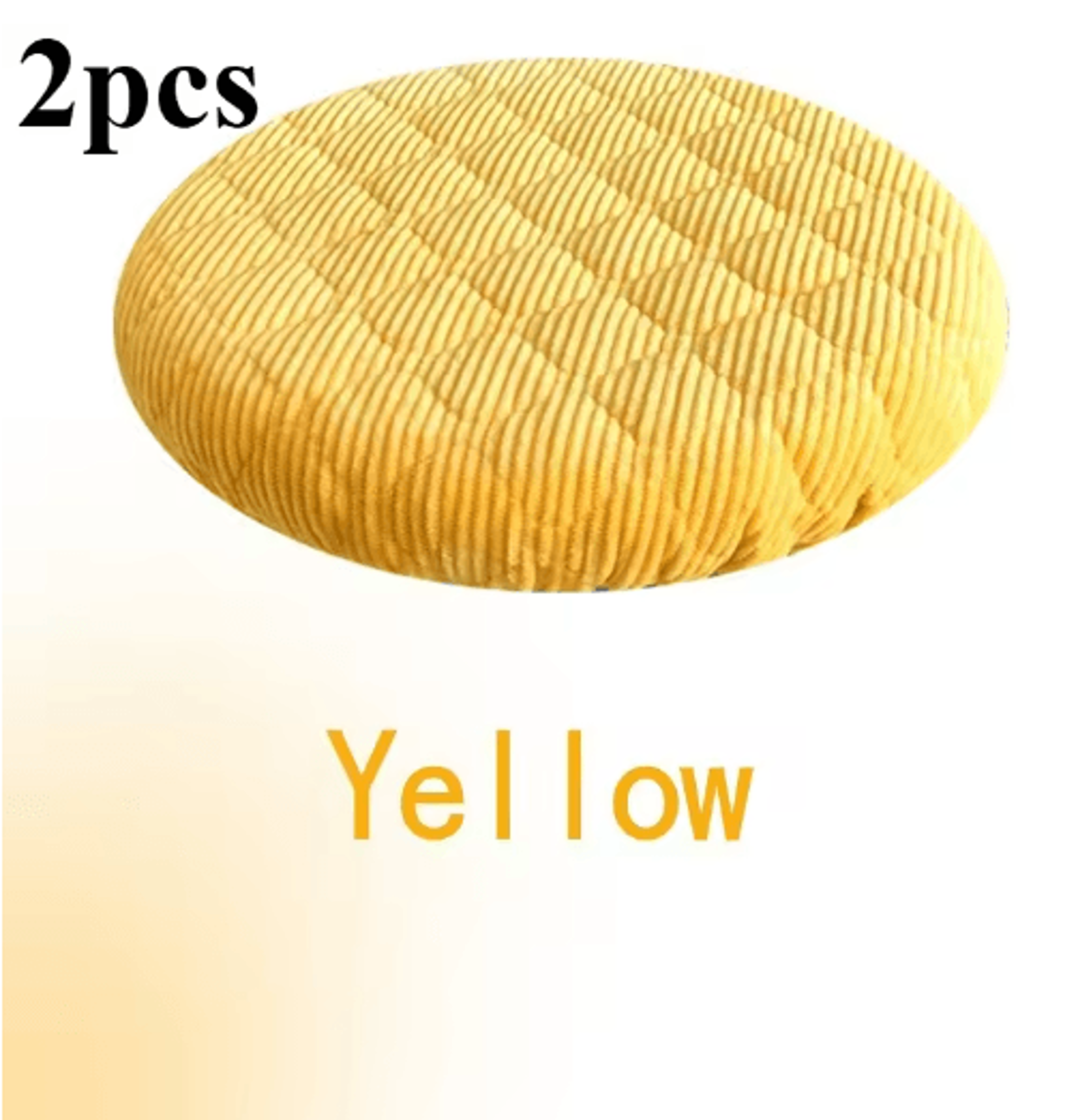 2Pcs Thick Soft Round Stool Covers  Elastic Washable Seat Cushions For 2530cm Stools 2