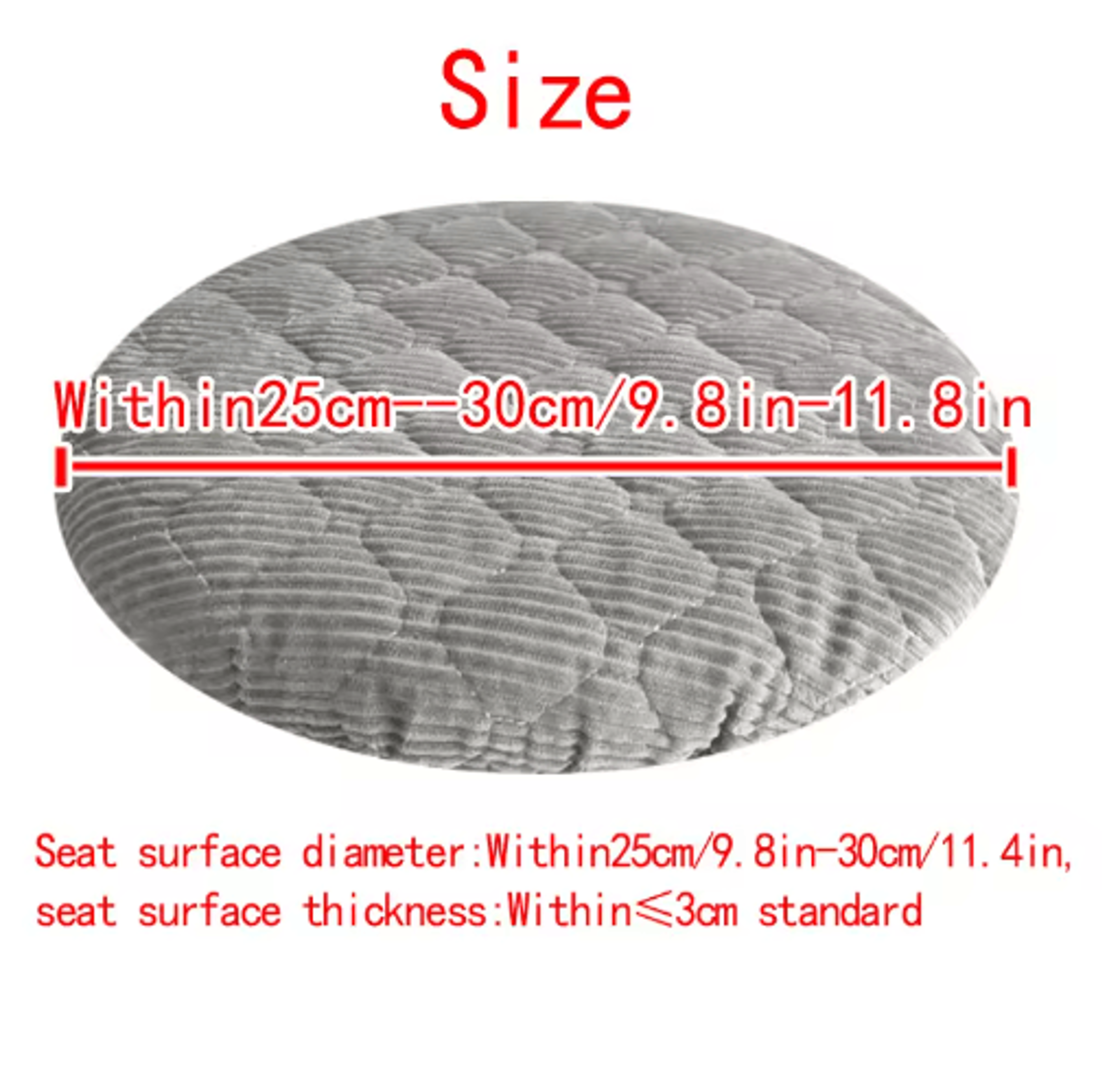 2Pcs Thick Soft Round Stool Covers  Elastic Washable Seat Cushions For 2530cm Stools 9