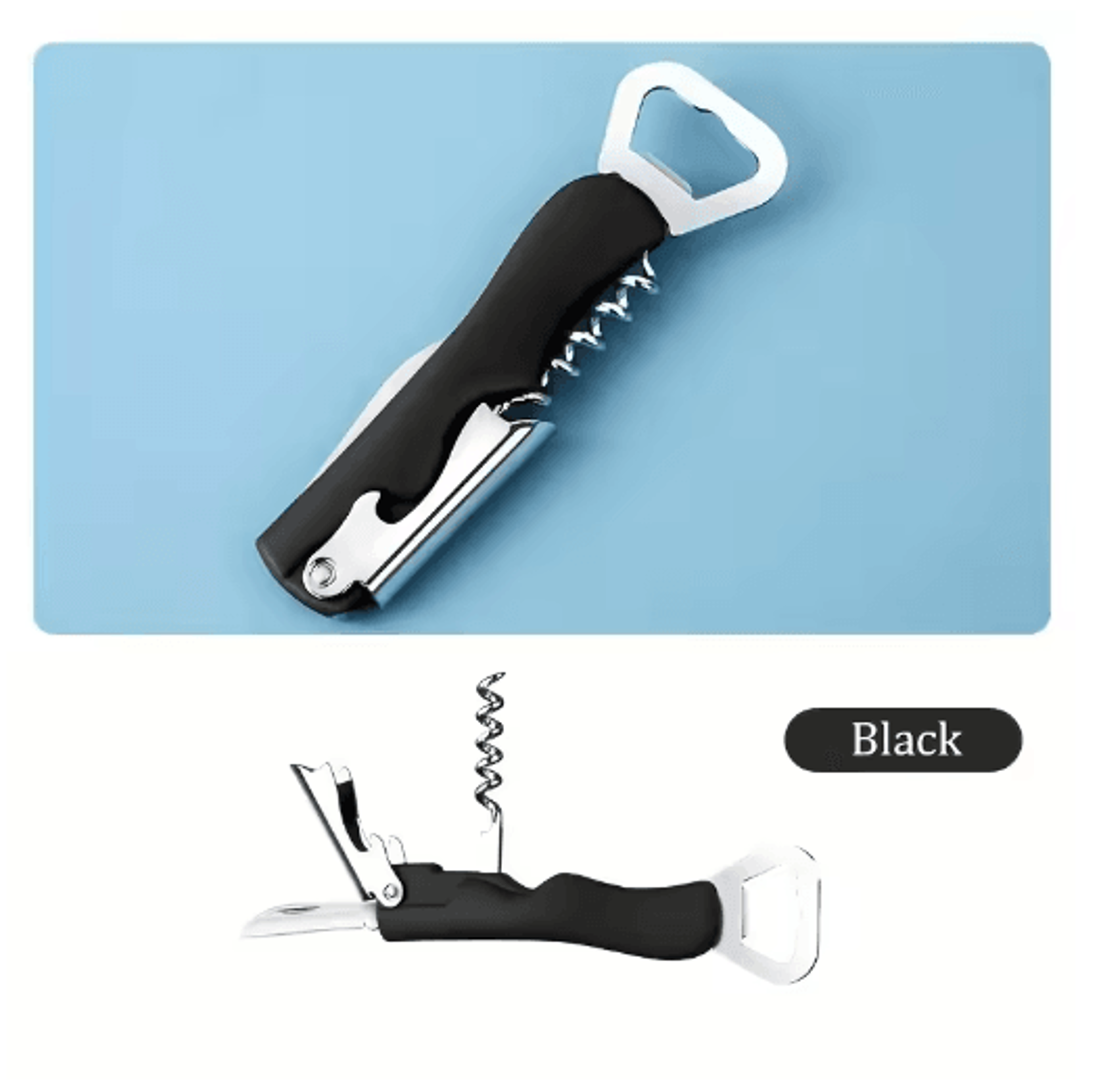 Stainless Steel Multifunctional Bottle Opener  Portable Wine Beer  Cork Opener 6
