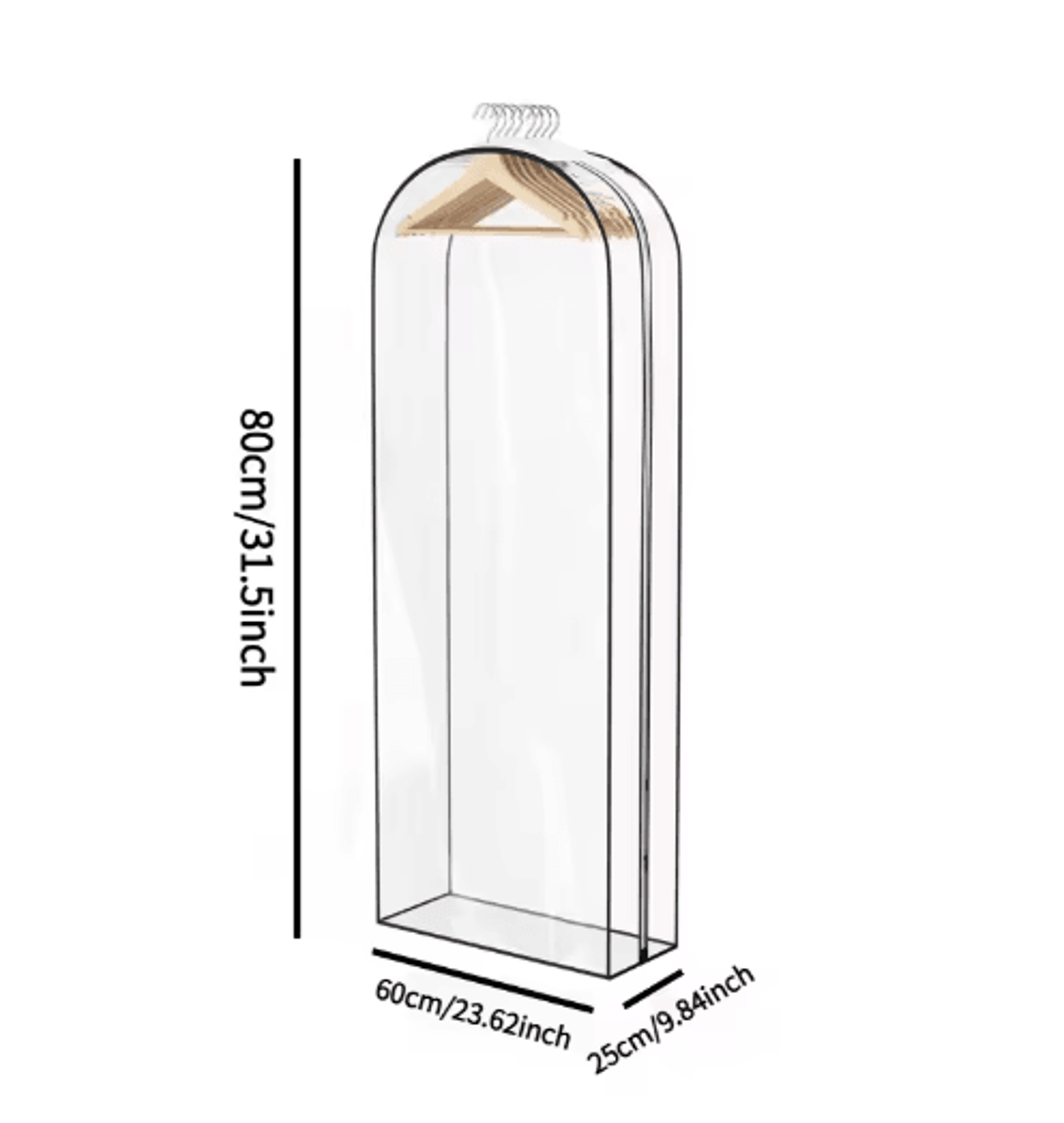 Sturdy Zippered Garment Bags  Hanging Closet Storage For Coats Jackets  Shirts 1