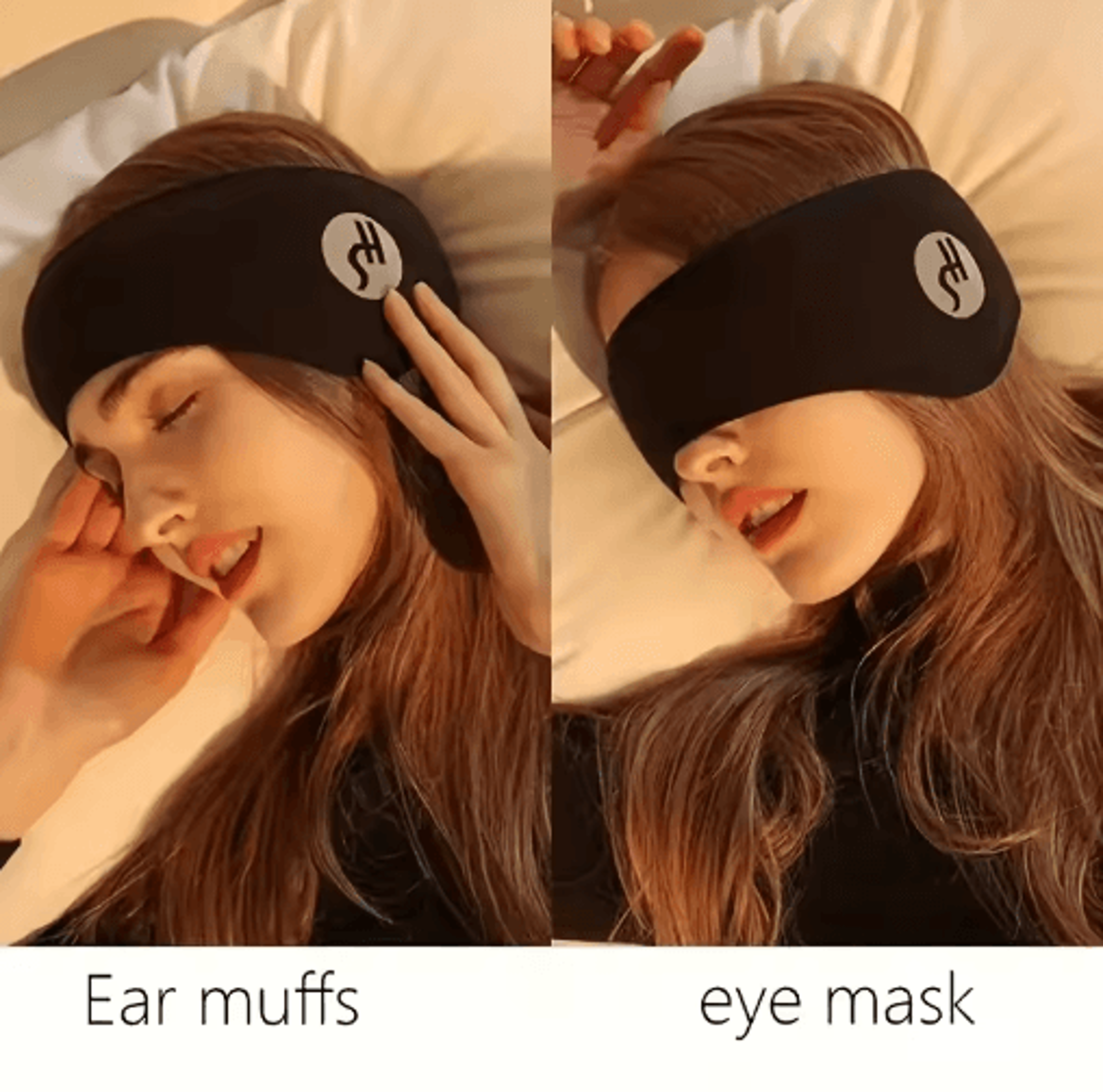 NoiseReducing Sleep Mask With Ear Covers  Adjustable Soft Travel Eye Mask 5