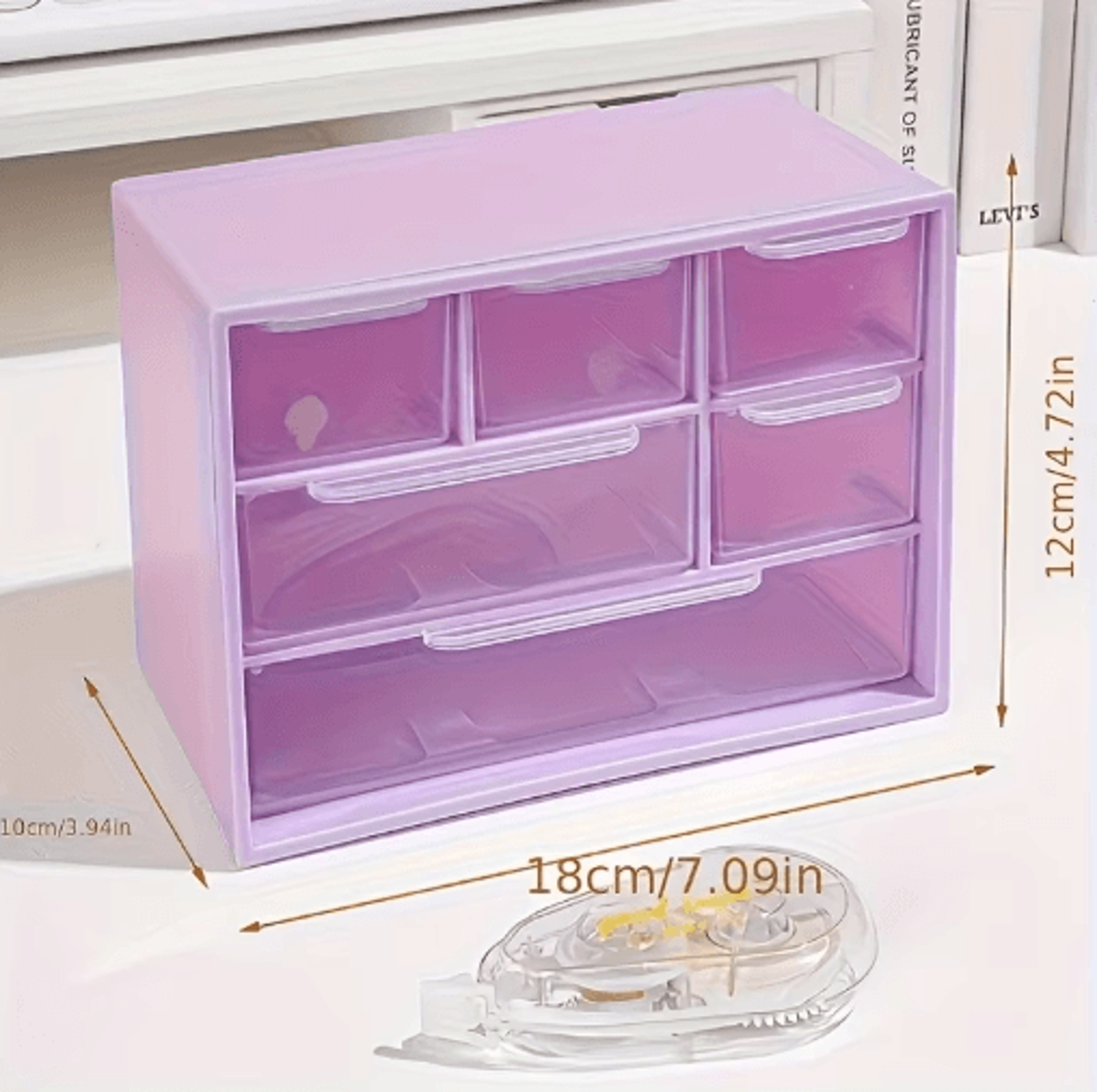 6Compartment Drawer Storage Box  Lightweight Bead  Jewelry Organizer 5