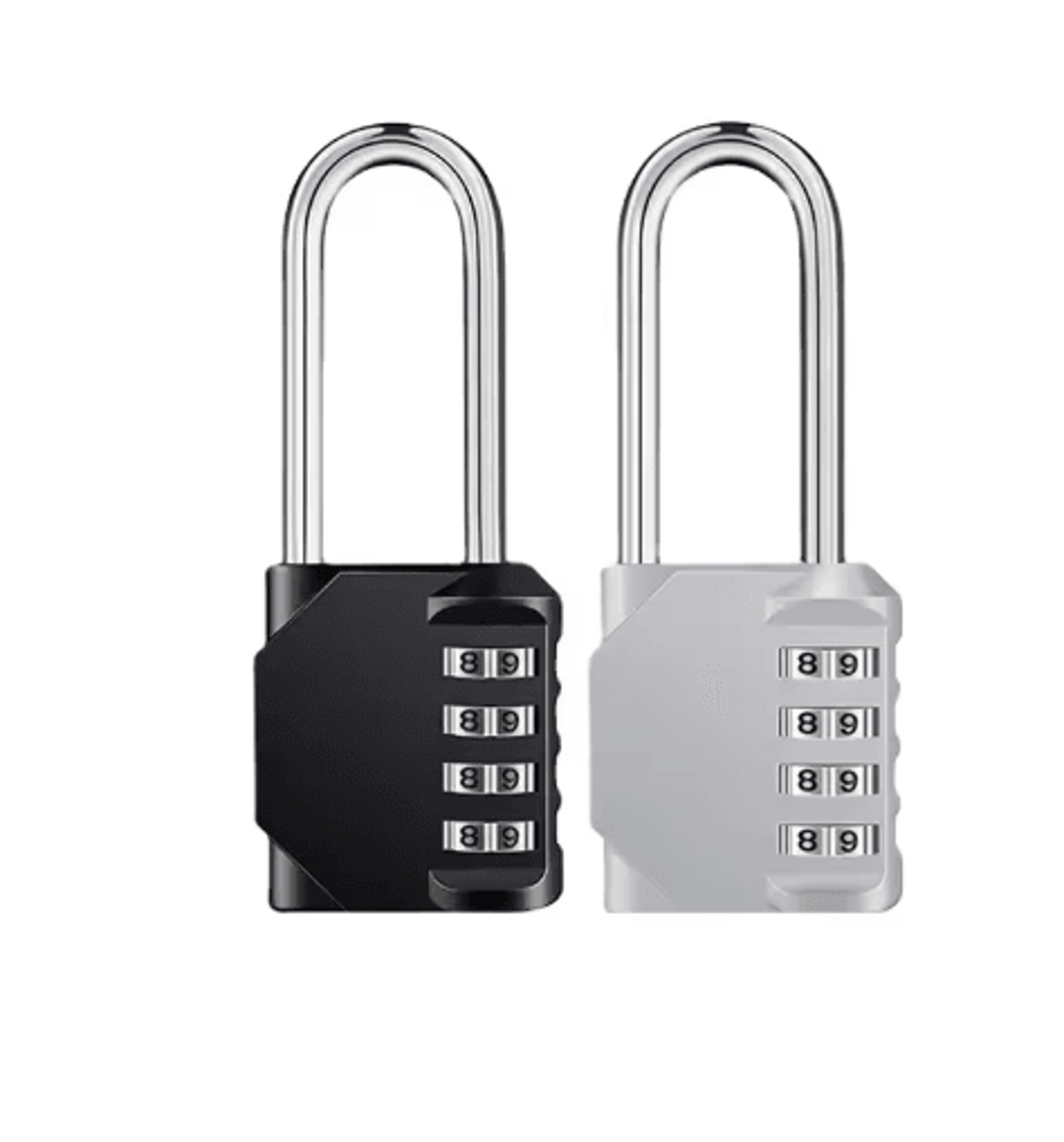 4Digit Combination Padlock  Waterproof Long Shackle Lock For Lockers Gates  Fences 5