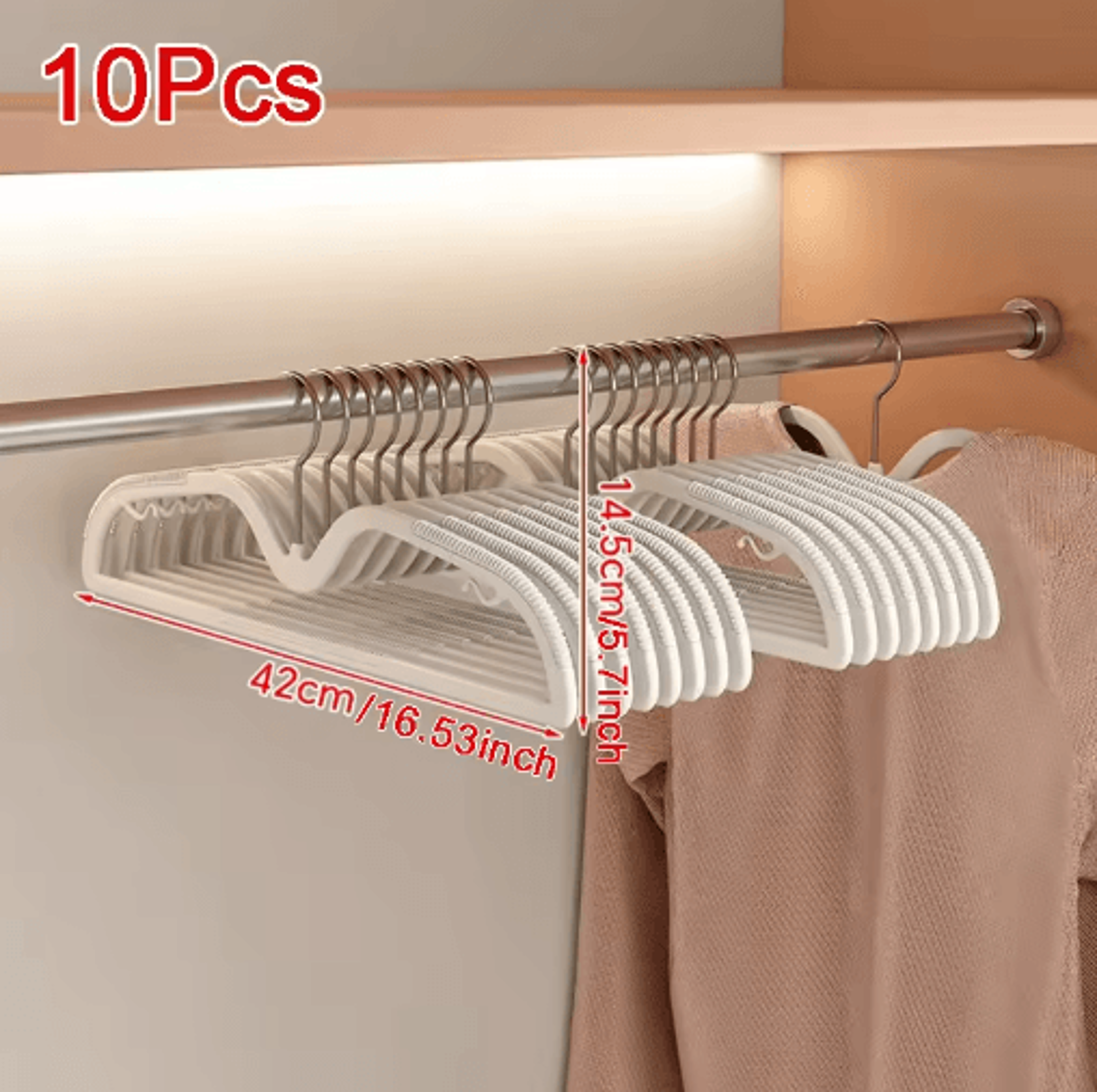 NonSlip Plastic Clothes Hangers  Traceless Multipurpose Closet Hangers 1