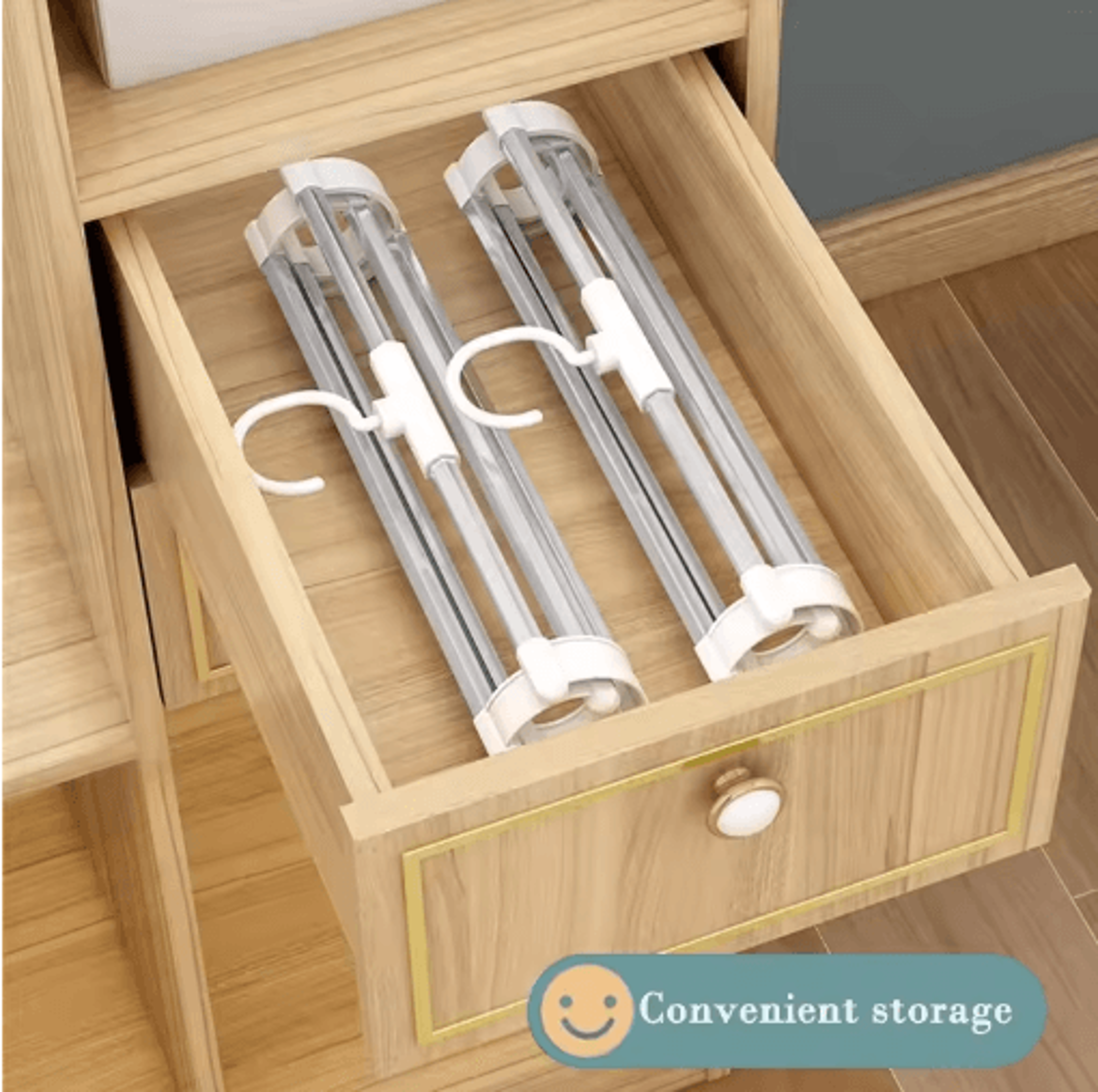 Foldable MultiLayer Pants Hanger  SpaceSaving NonSlip Trouser Organizer 4