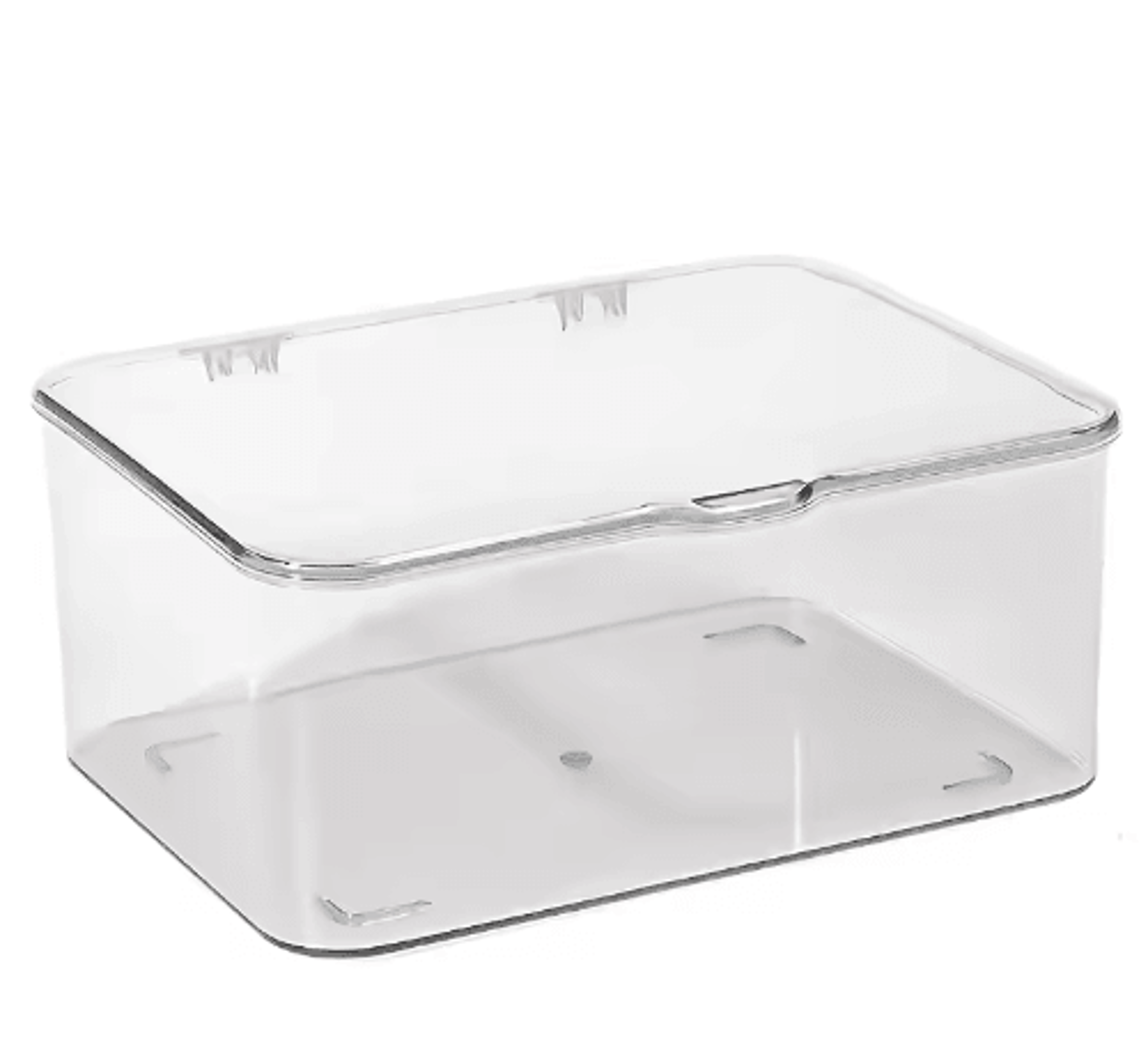 LargeCapacity Flip Top Storage Box  Transparent Desktop Organizer 1