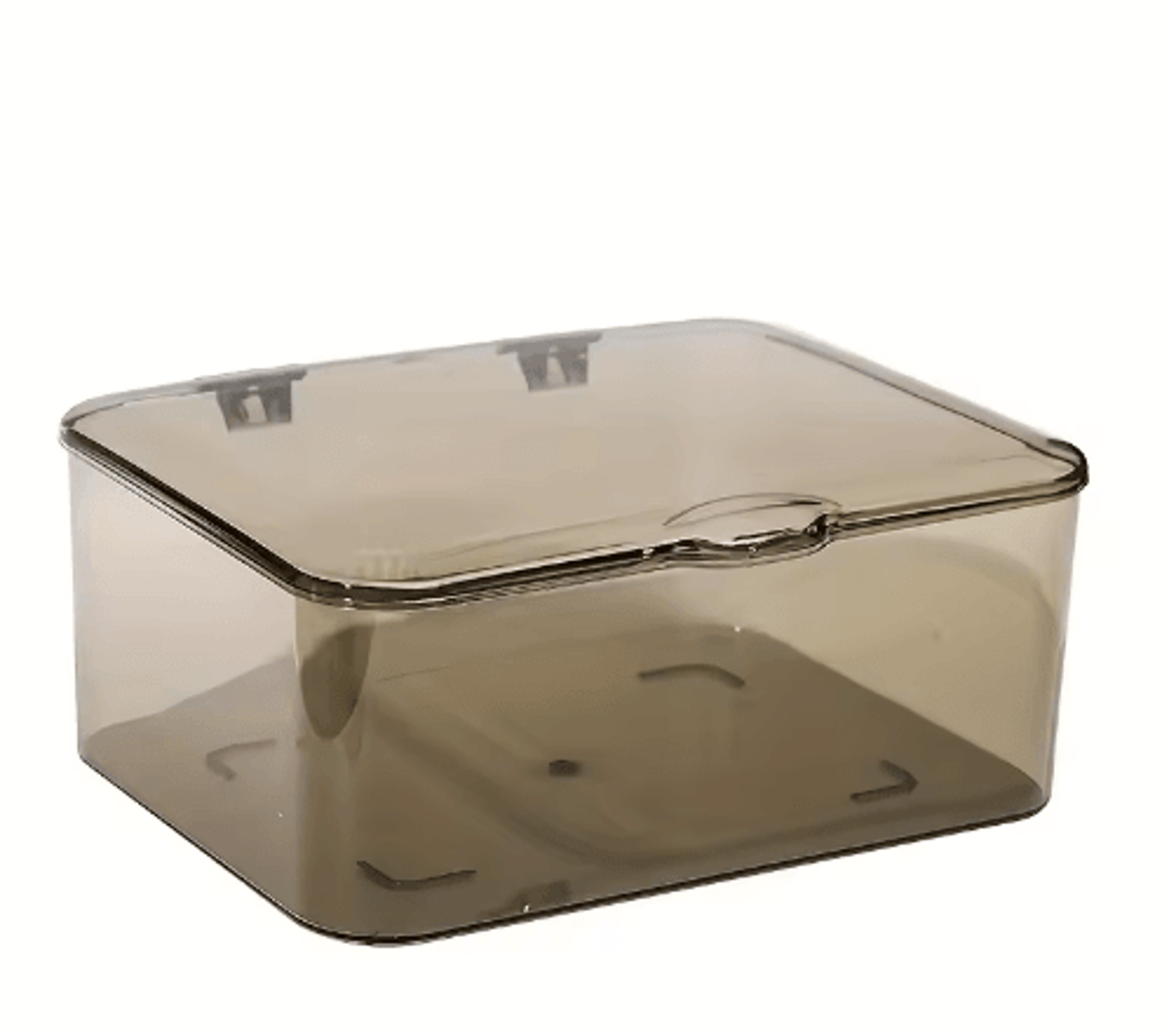 LargeCapacity Flip Top Storage Box  Transparent Desktop Organizer 2