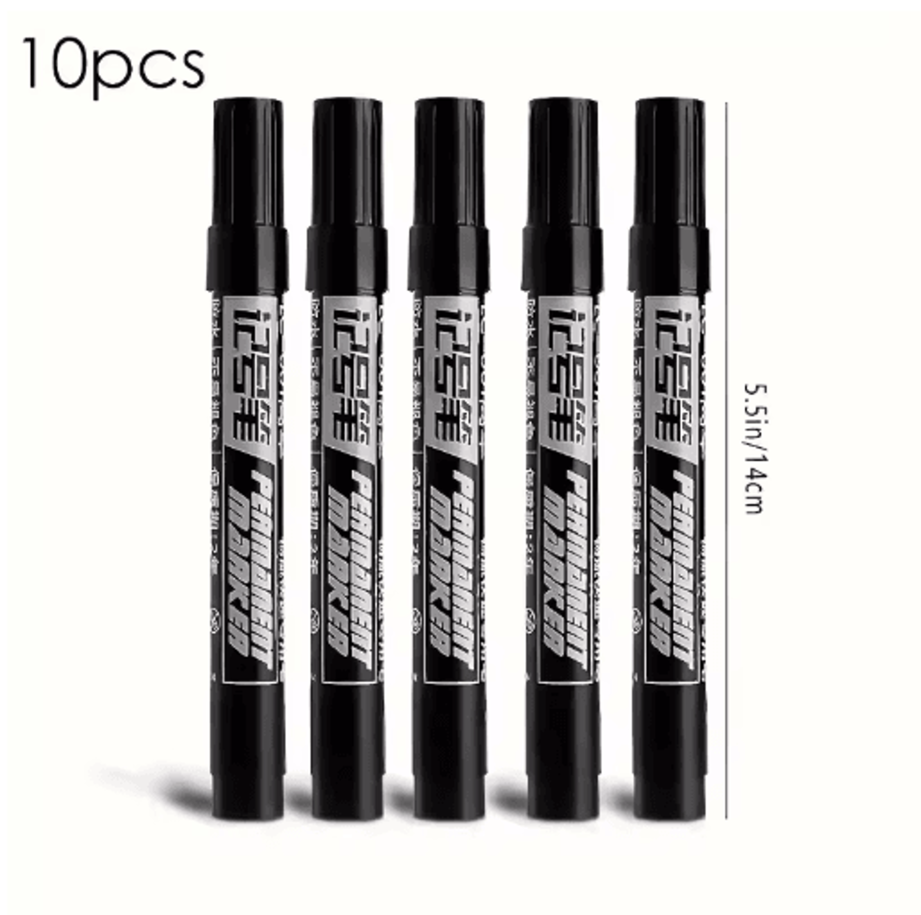 1020Pcs Black Permanent Marker Set  Waterproof HighCapacity MultiSurface Pens 2