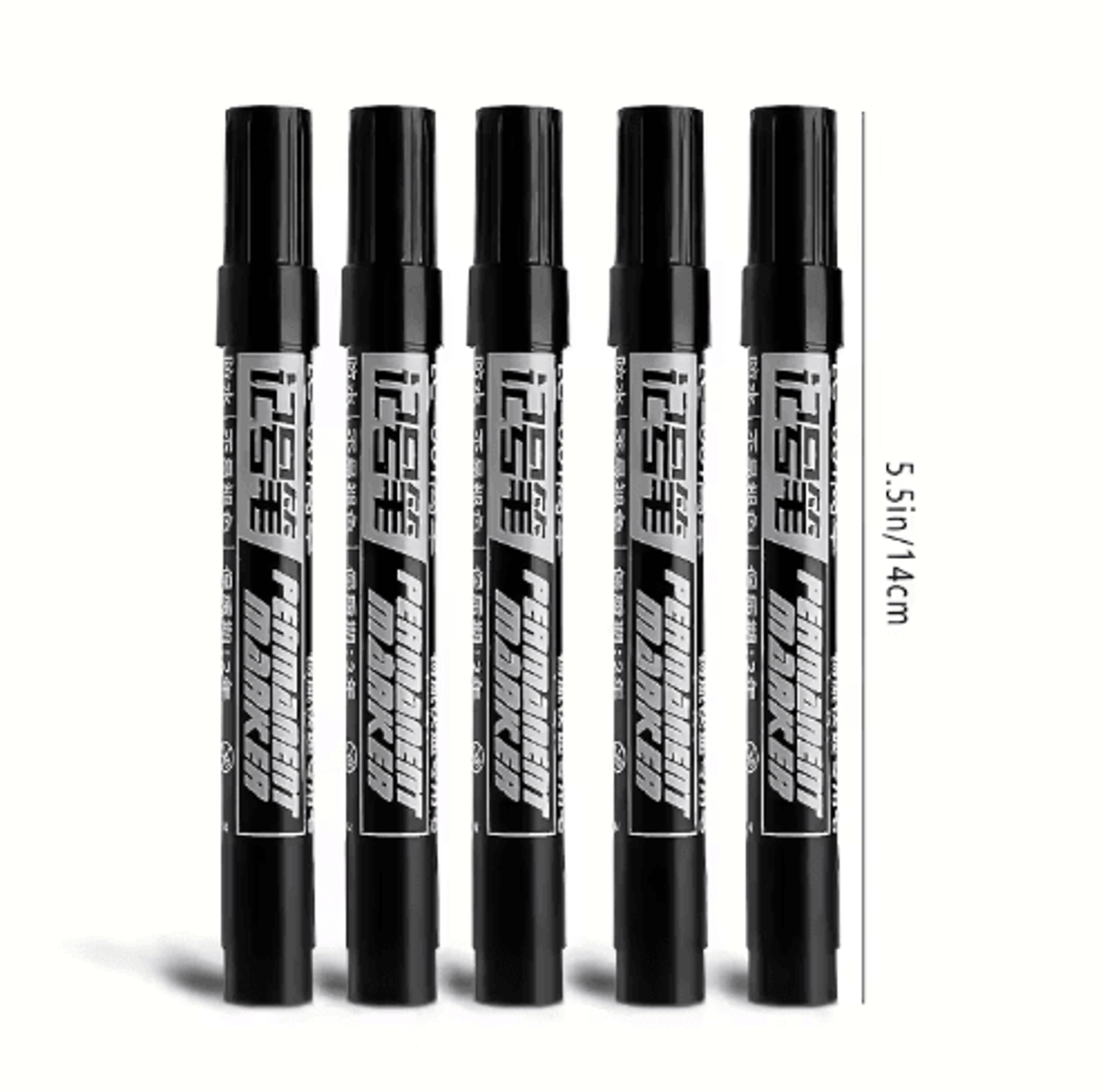 1020Pcs Black Permanent Marker Set  Waterproof HighCapacity MultiSurface Pens 6