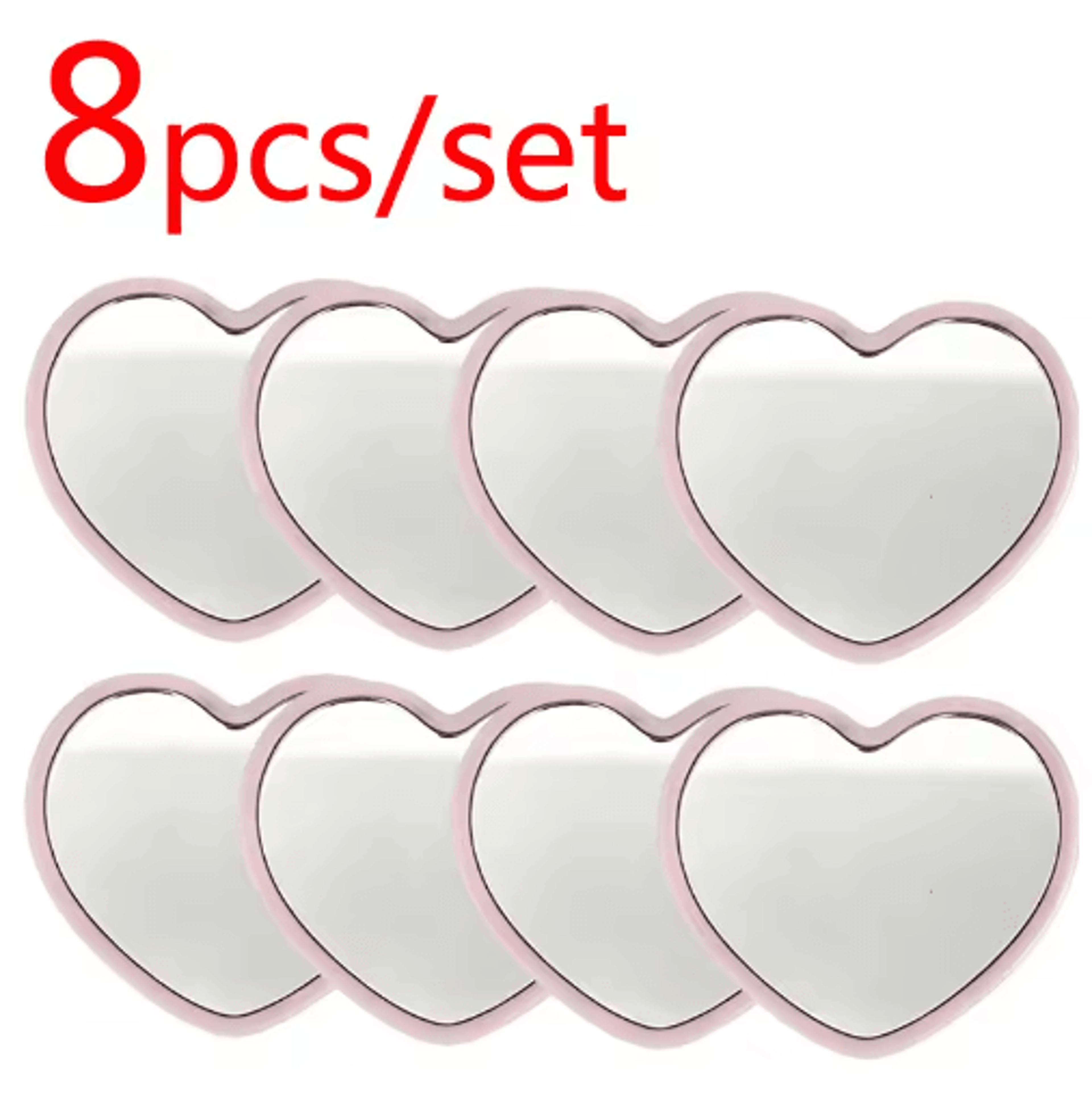 Mini HeartShaped Pocket Mirror  Cute Portable Makeup Mirror 2