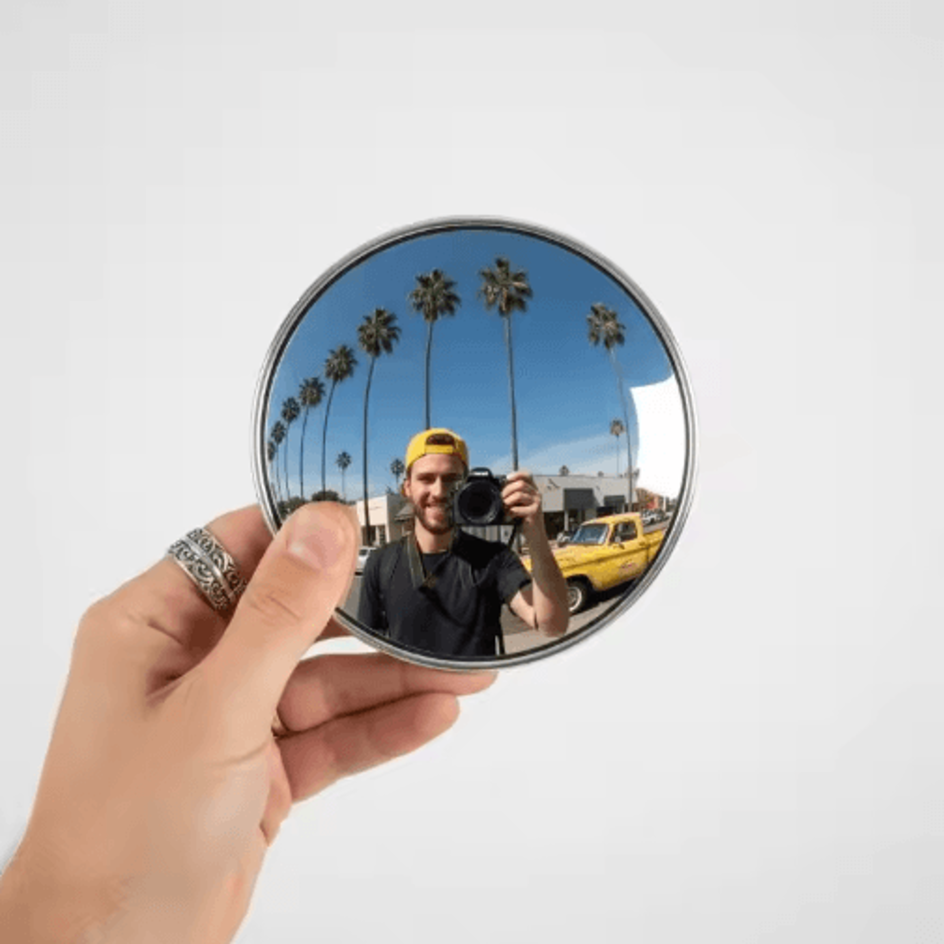 5cm Handheld Selfie Mirror  Portable Round Convex Photography Prop 7