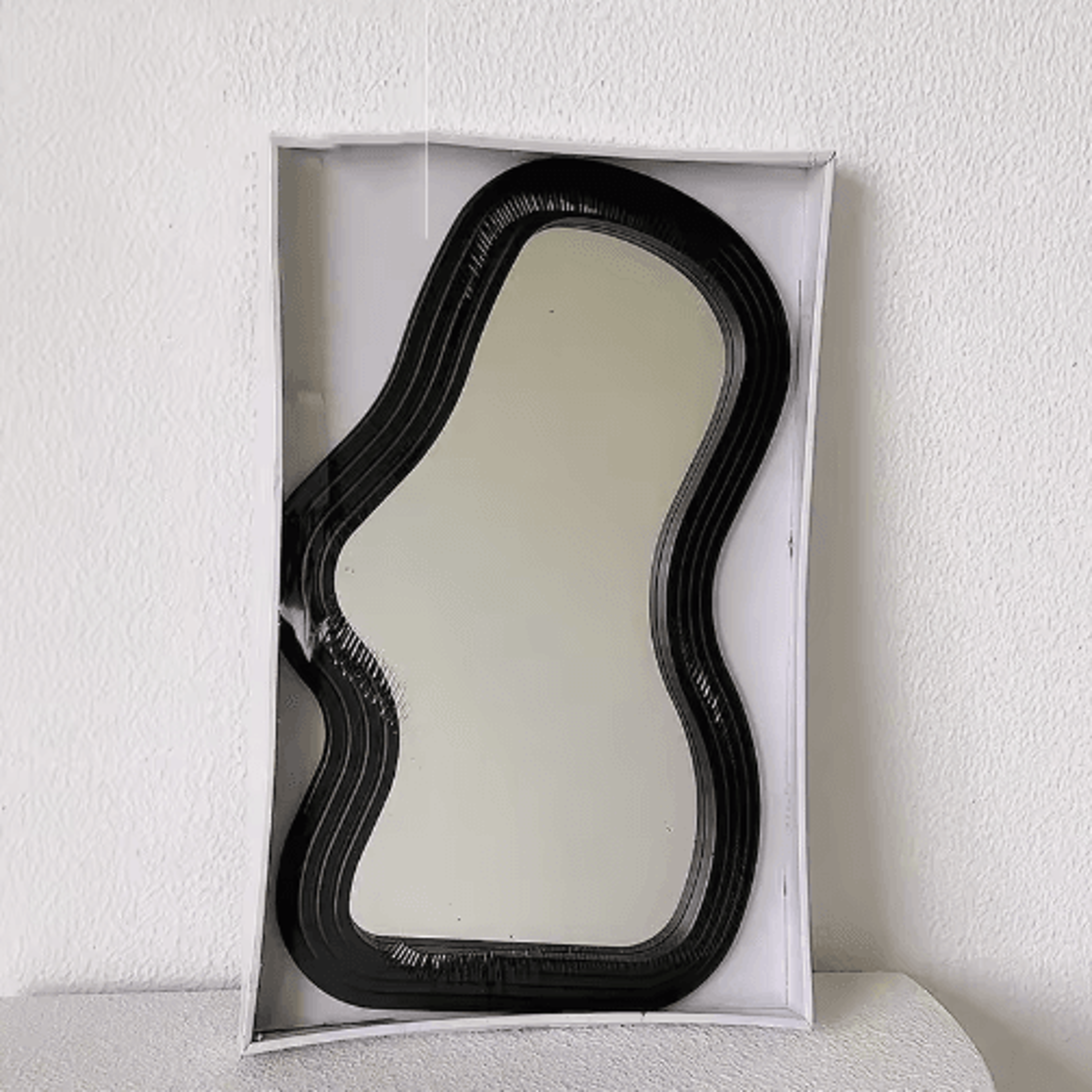 Wave Irregular Wall Mirror  Modern Decorative Mirror For Bathroom  Home 6
