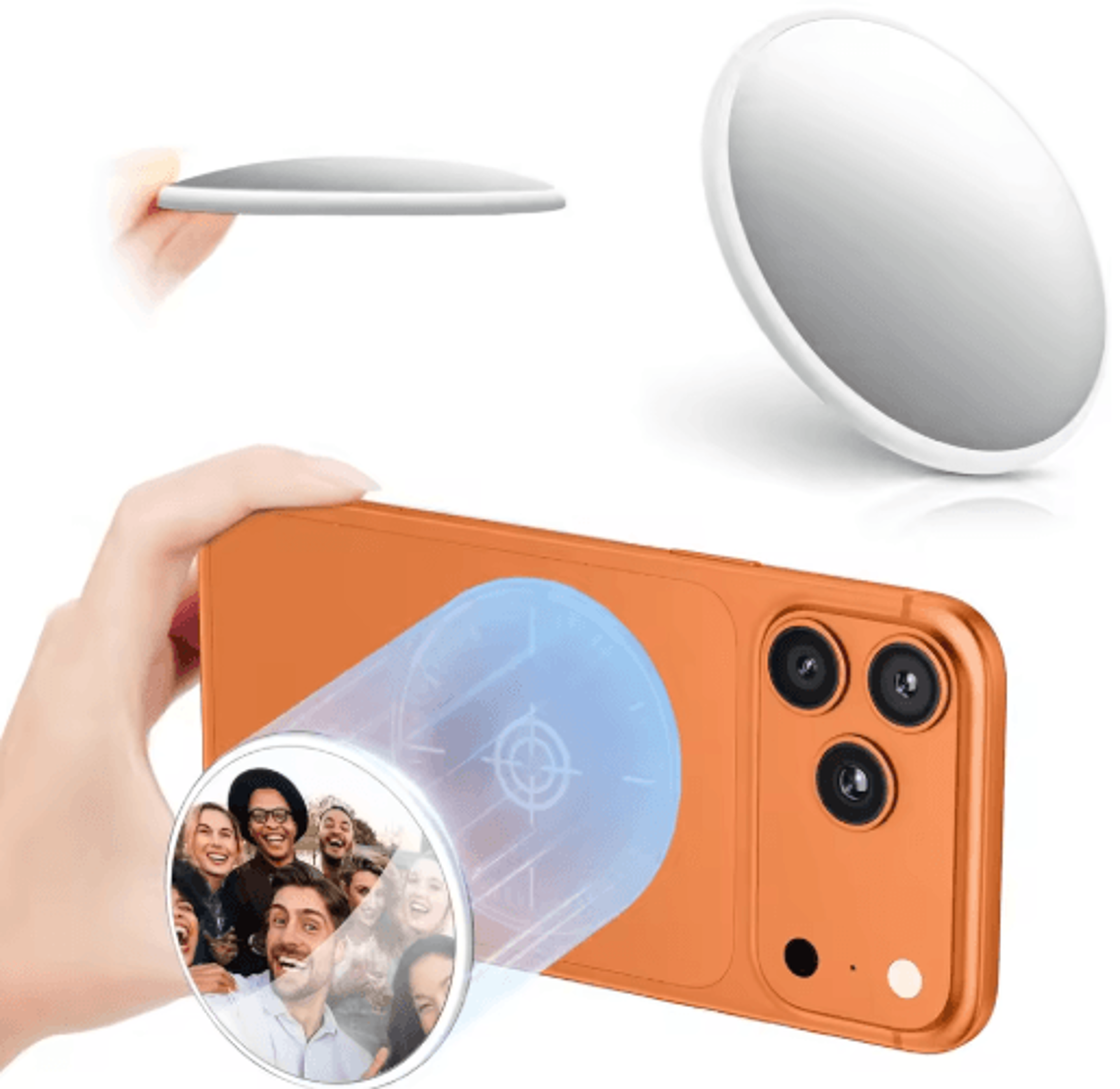 Magnetic Back Camera Selfie Mirror  Slim Convex Phone Mirror For Vlogging 4