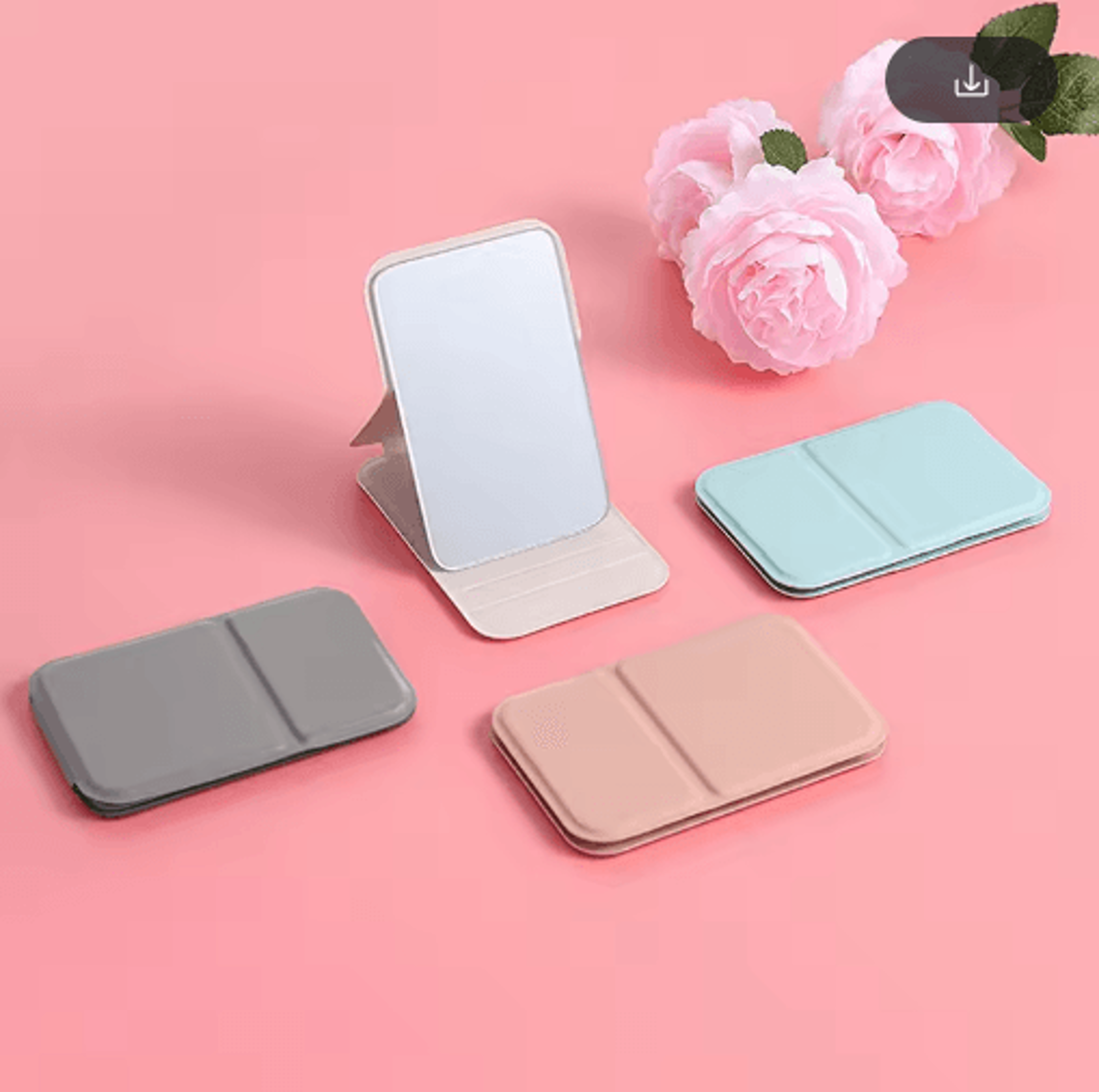 Mini Folding Makeup Mirror  Portable HighDefinition Handheld Cosmetic Mirror 7