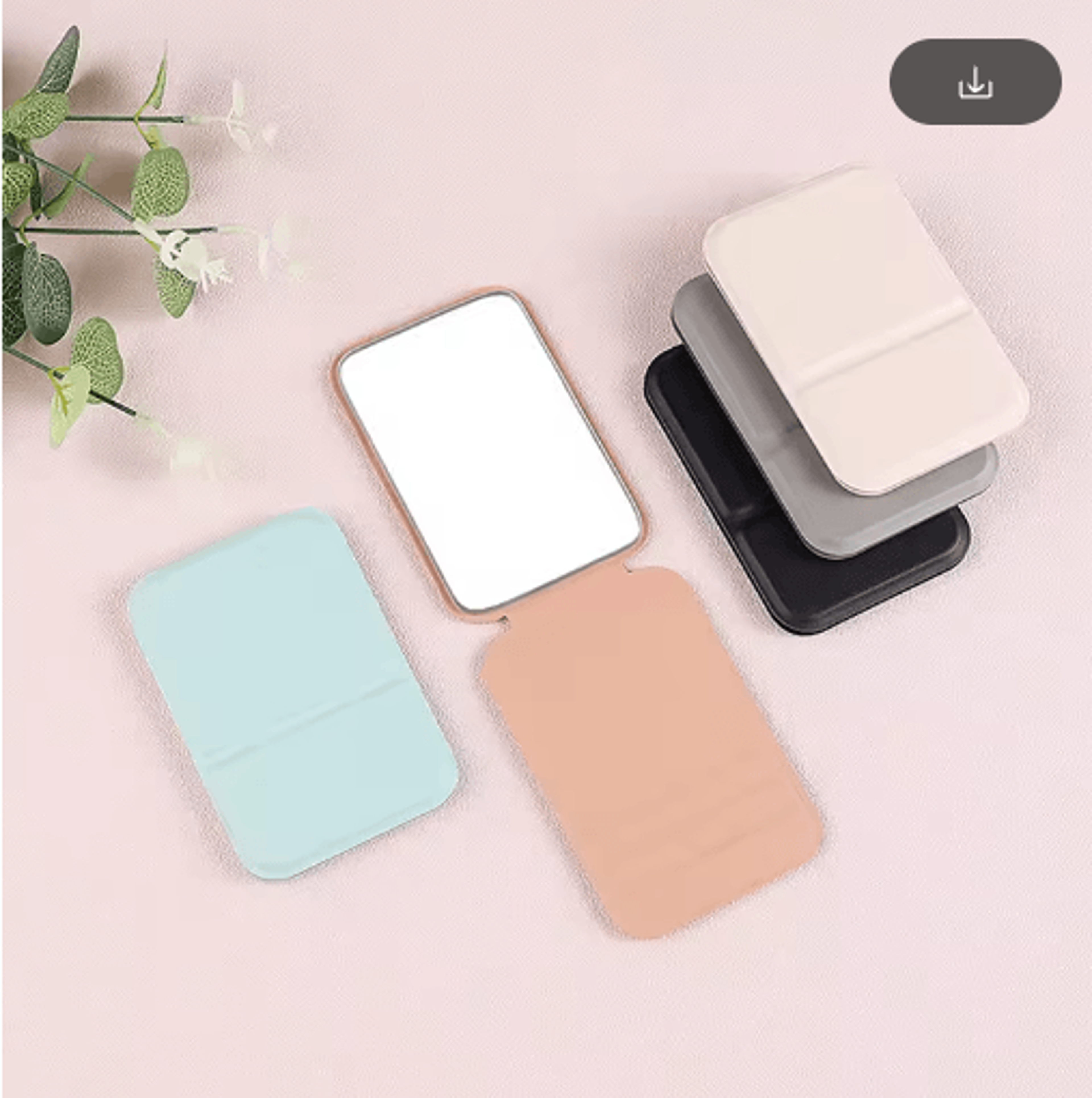 Mini Folding Makeup Mirror  Portable HighDefinition Handheld Cosmetic Mirror 9
