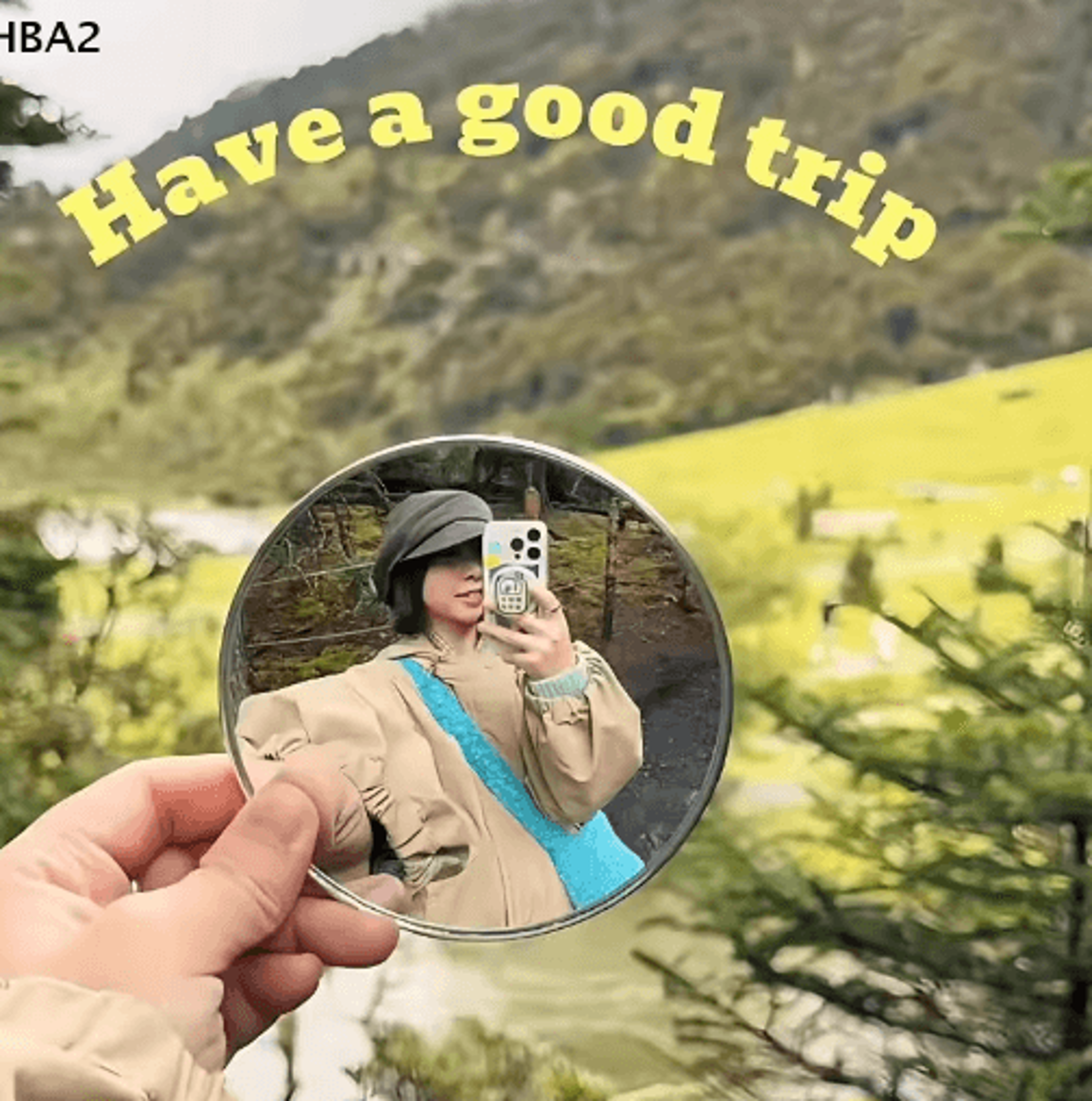 5cm Handheld Convex Selfie Mirror  Portable Round Photography  Vlogging Prop 0