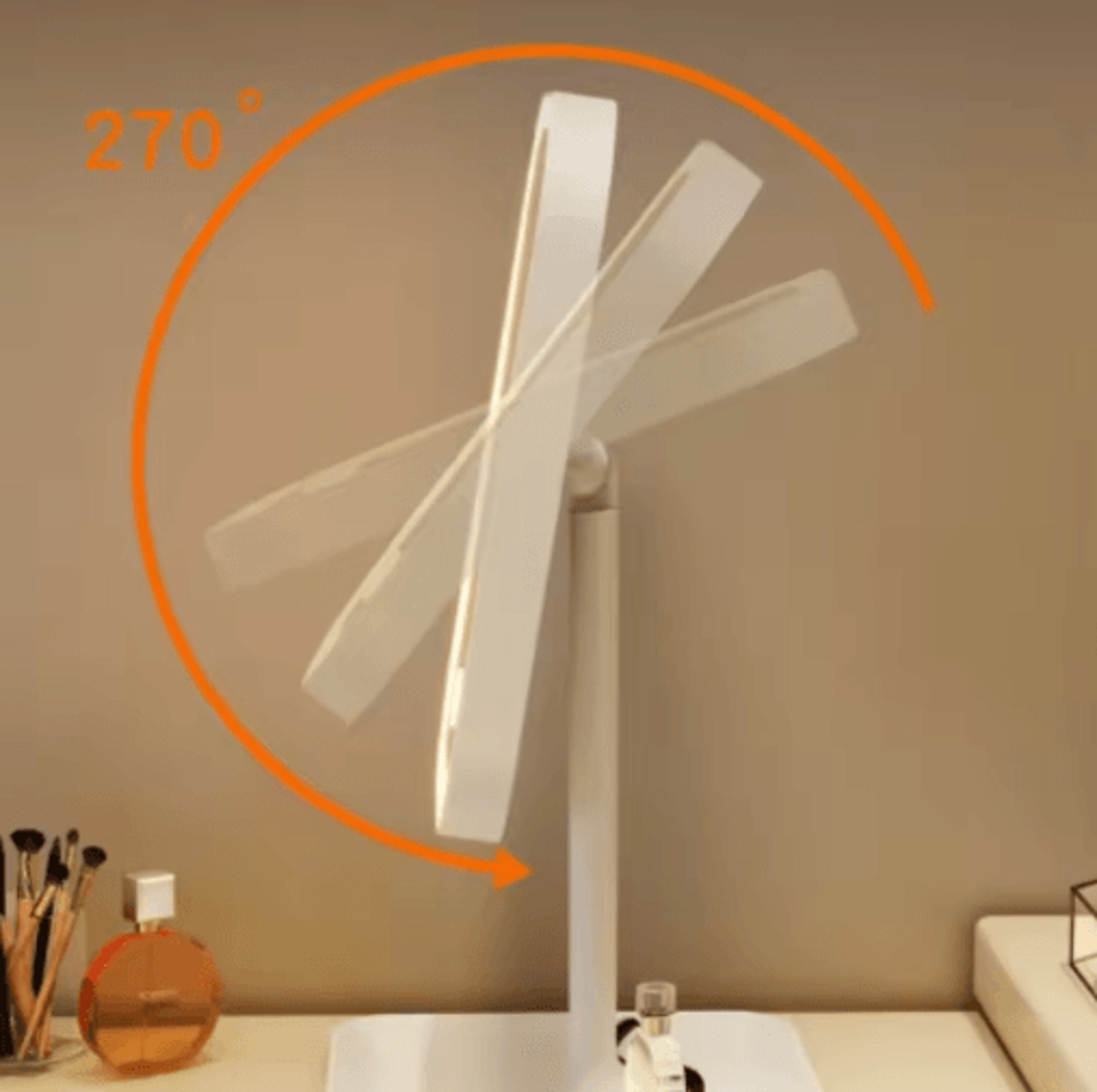 3Color LED Vanity Mirror  Dimmable Touch Control Desktop Makeup Mirror 3