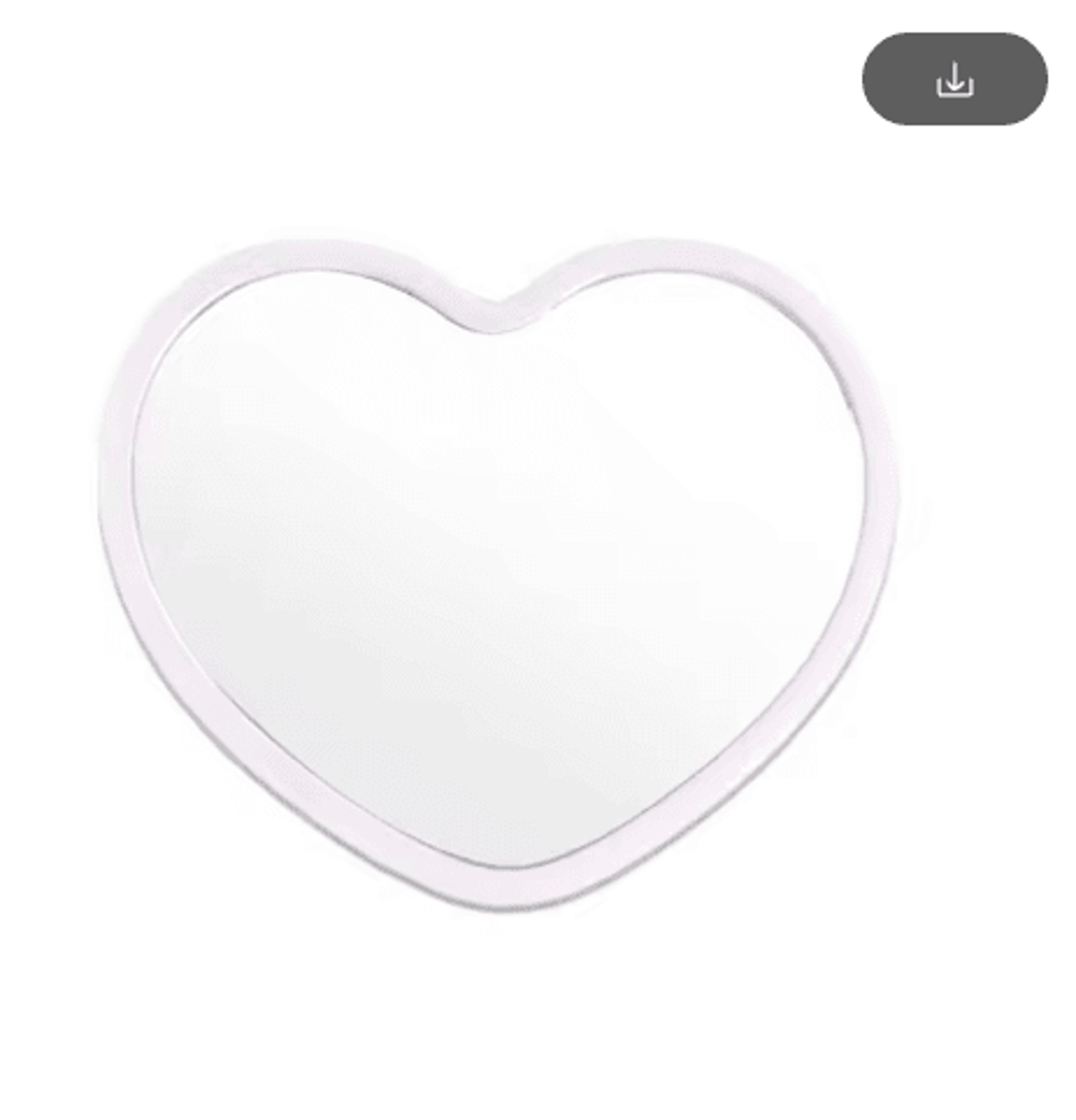 Modern HeartShaped Handheld Makeup Mirror  HighDefinition Beauty Mirror 2