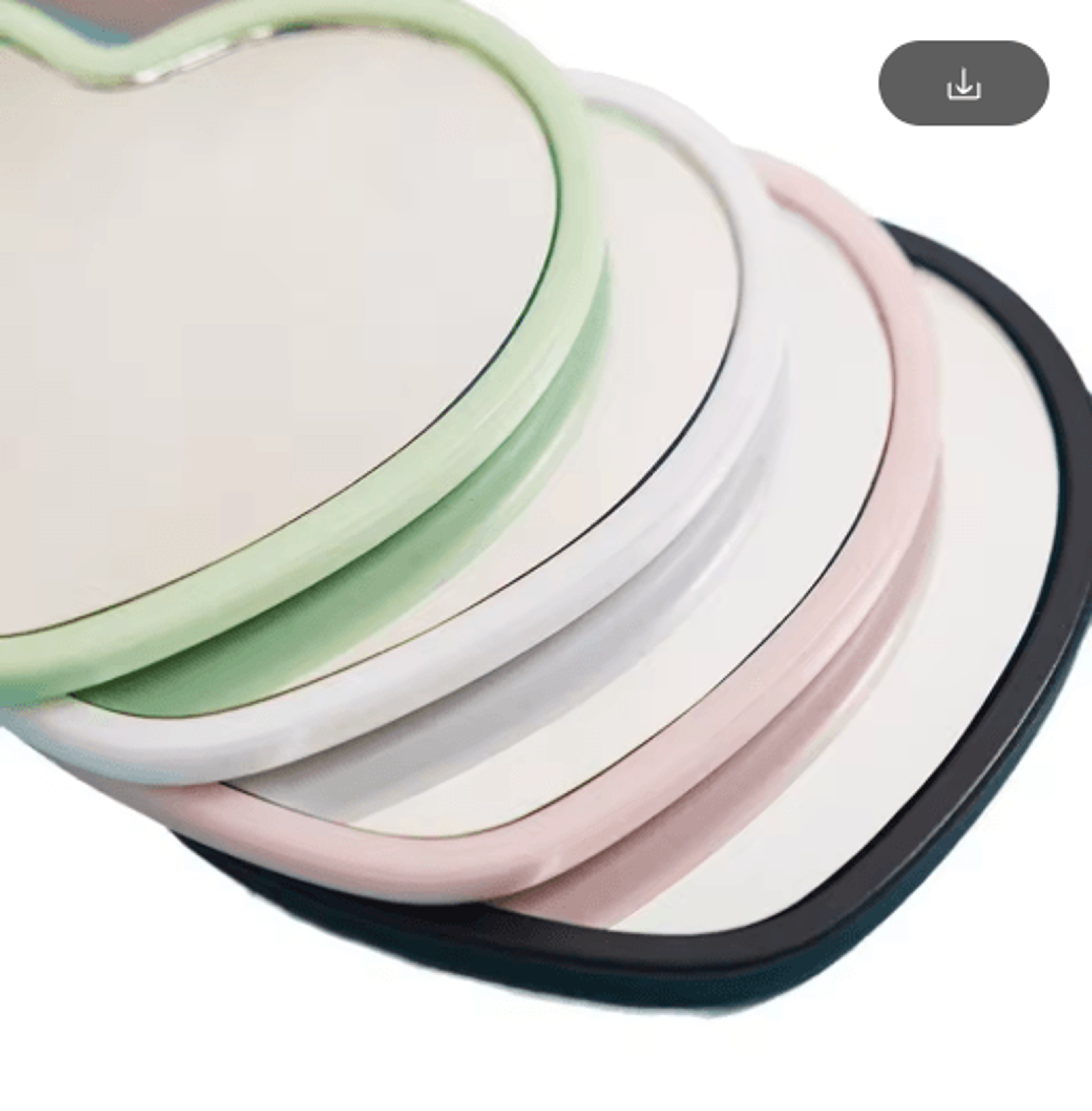 Modern HeartShaped Handheld Makeup Mirror  HighDefinition Beauty Mirror 9