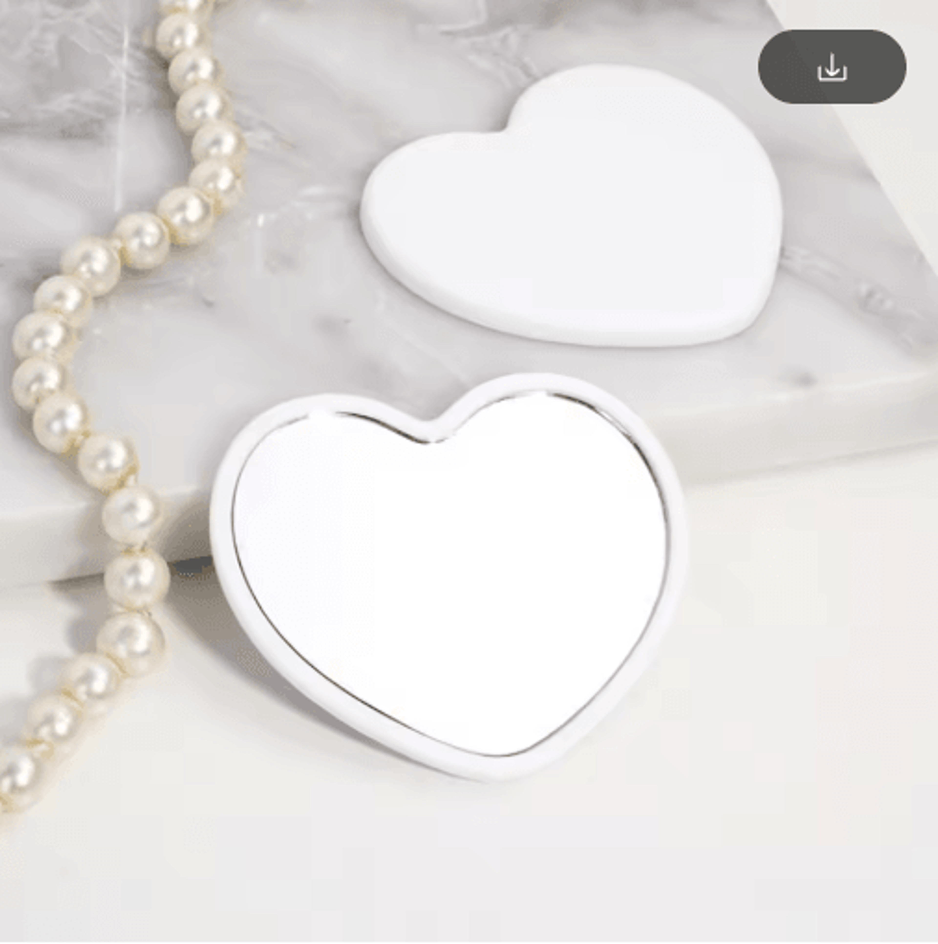 Modern HeartShaped Handheld Makeup Mirror  HighDefinition Beauty Mirror 6